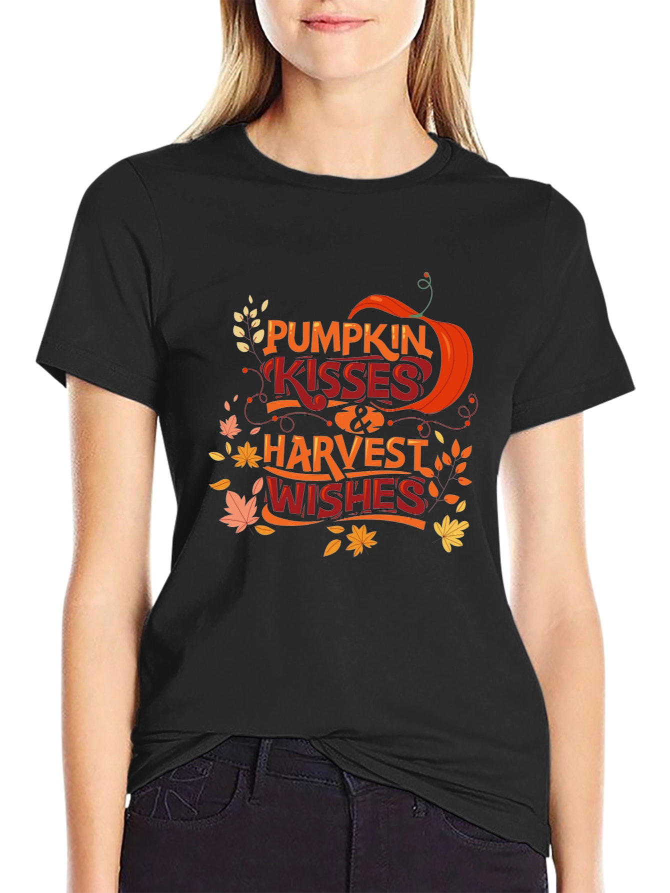 Pumpkin Kisses & Harvest Wishes T-Shirt