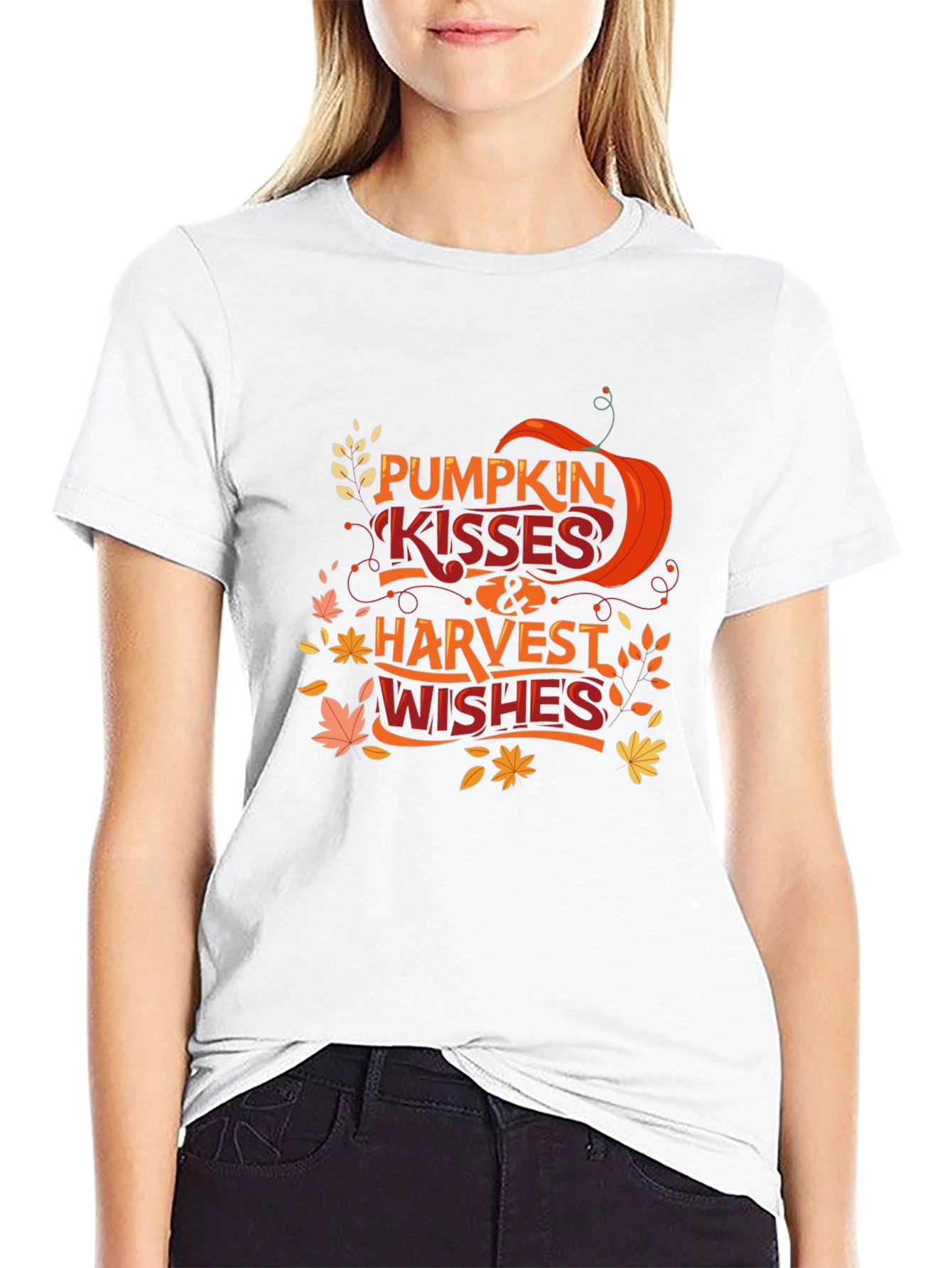 Pumpkin Kisses & Harvest Wishes T-Shirt