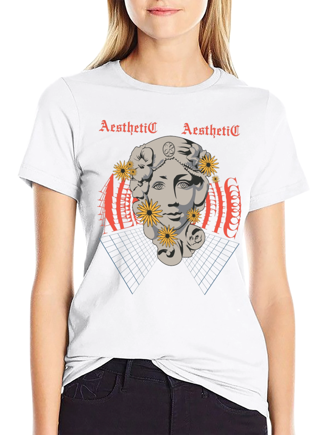 Aesthetic Statue Graphic T-Shirt - Unisex
