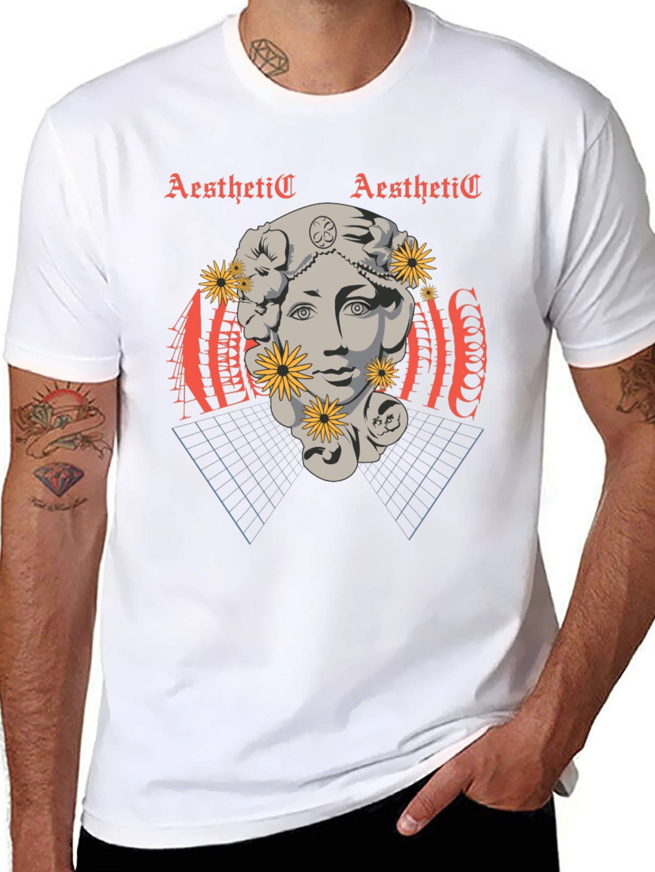 Aesthetic Statue Graphic T-Shirt - Unisex