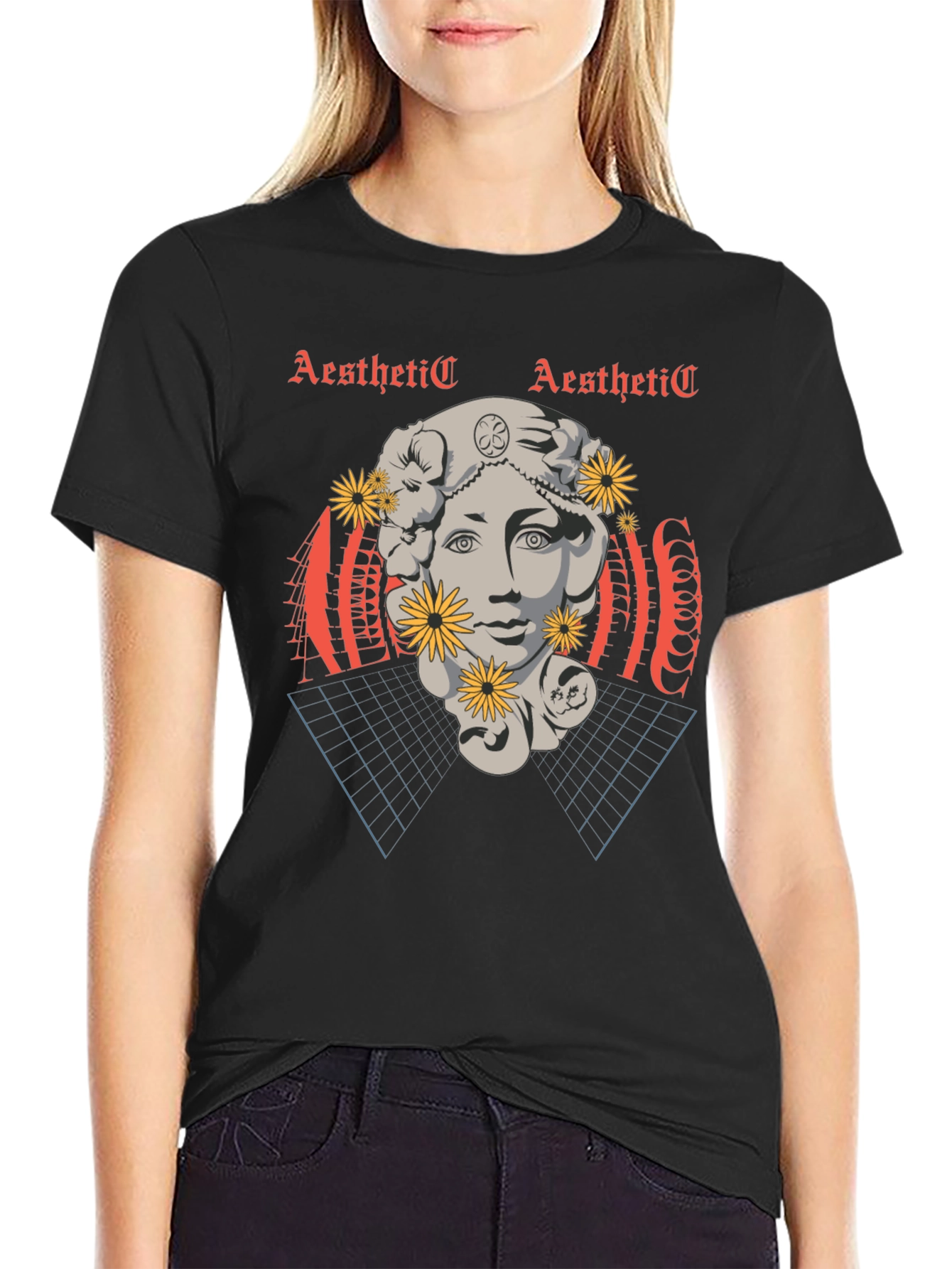 Aesthetic Statue Graphic T-Shirt - Unisex