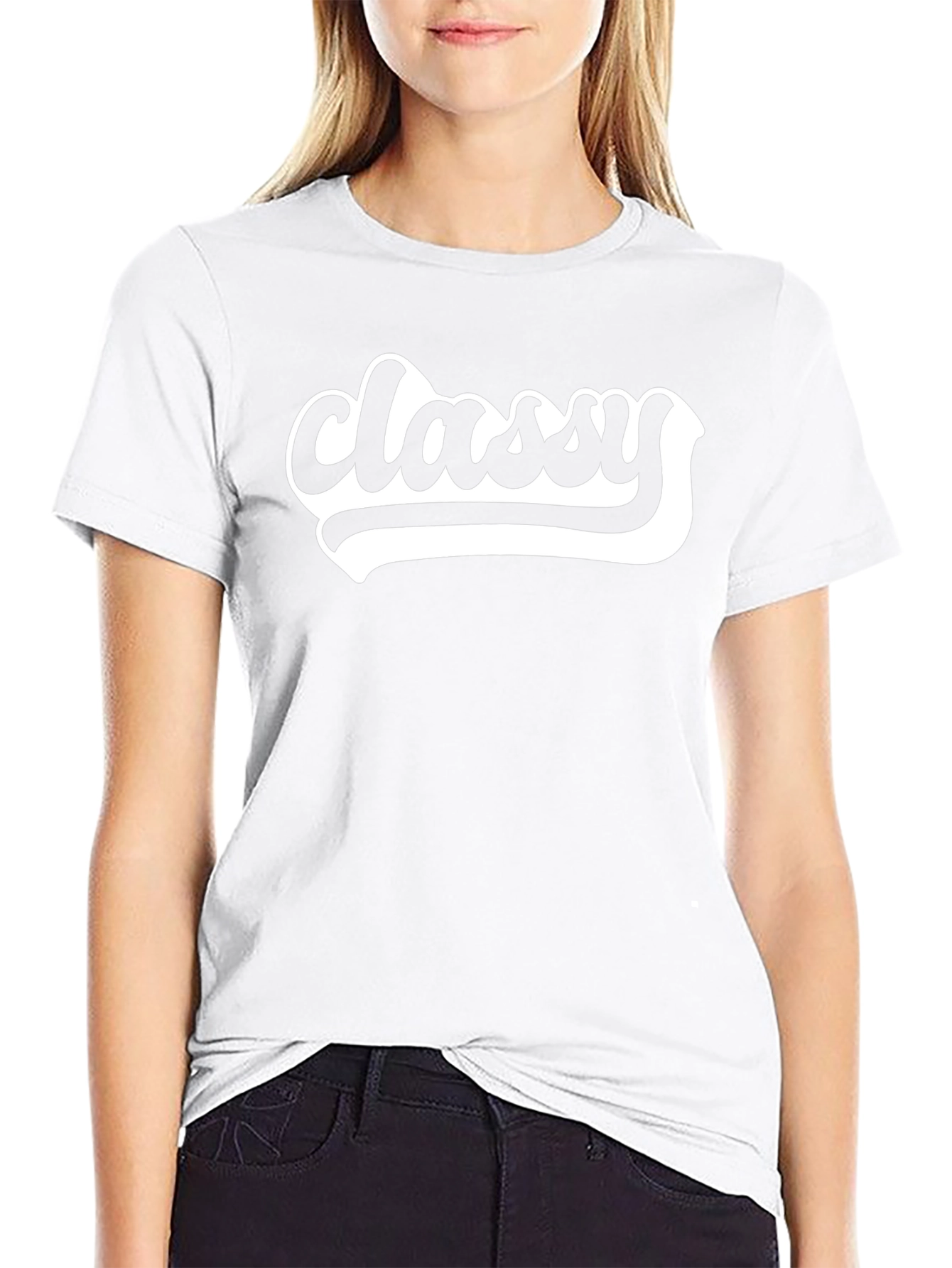 Classy Graphic Tee - Black Casual T-Shirt