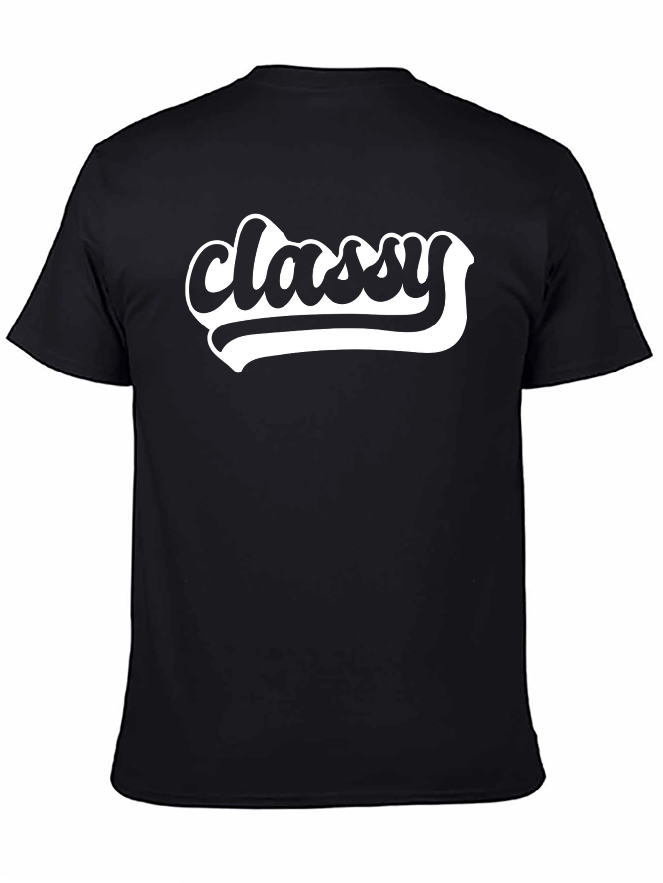 Classy Graphic Tee - Black Casual T-Shirt