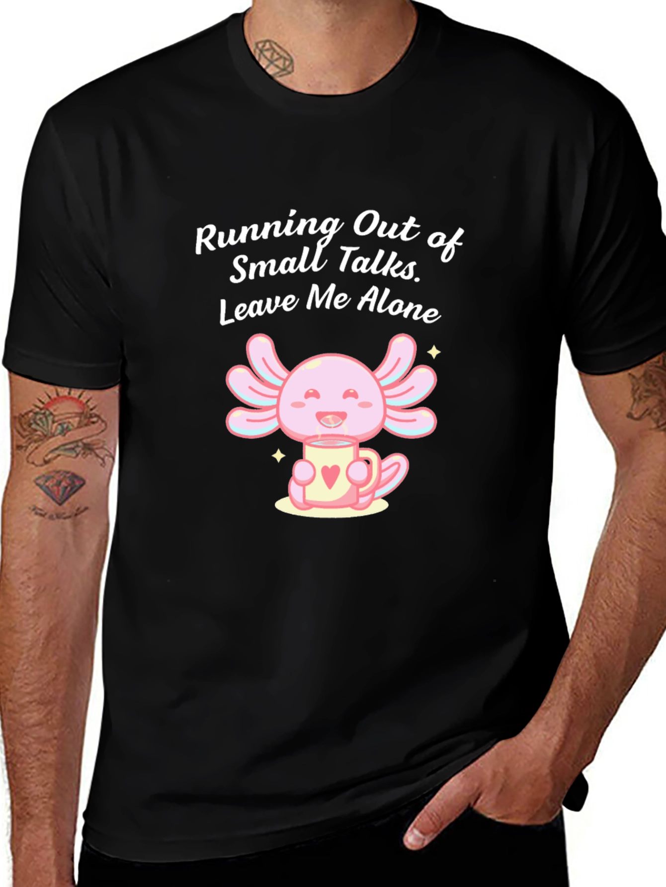 Axolotl Leave Me Alone Graphic T-Shirt