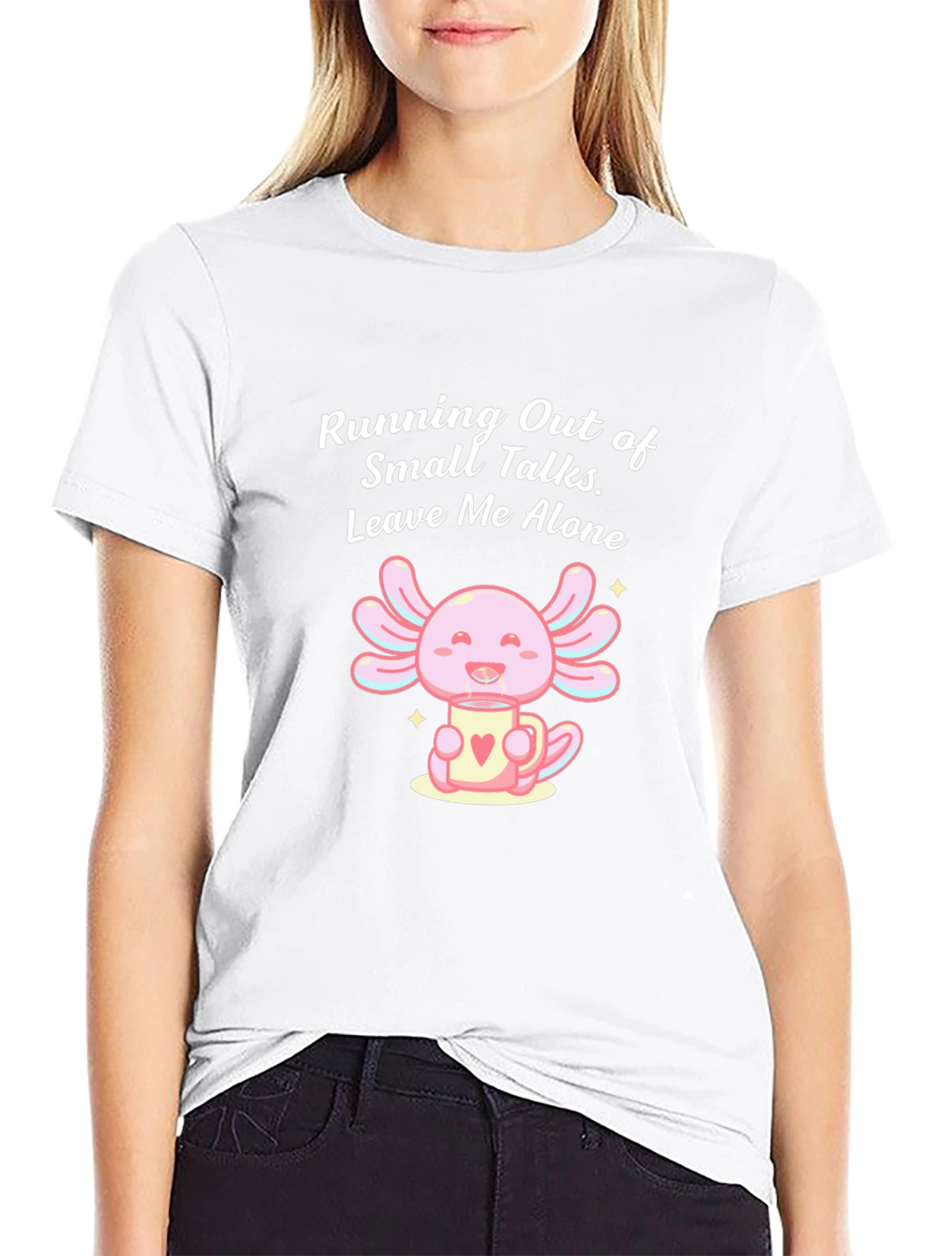 Axolotl Leave Me Alone Graphic T-Shirt