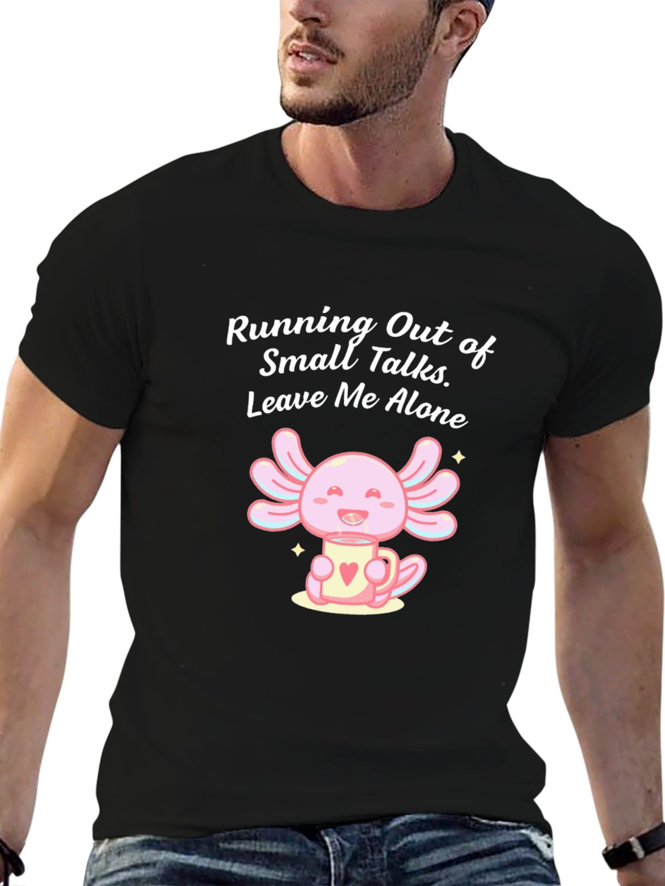 Axolotl Leave Me Alone Graphic T-Shirt