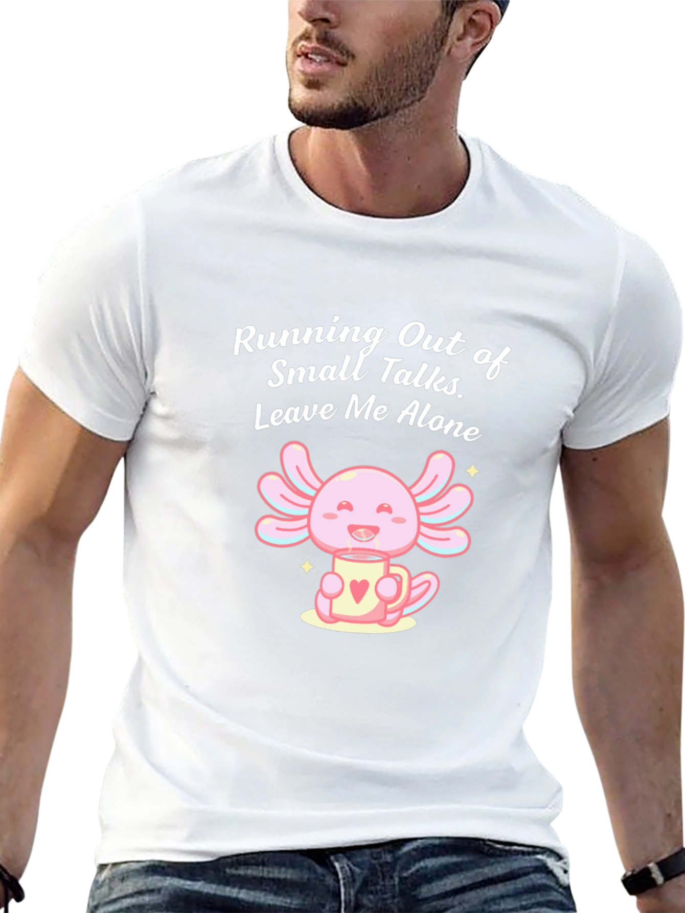 Axolotl Leave Me Alone Graphic T-Shirt