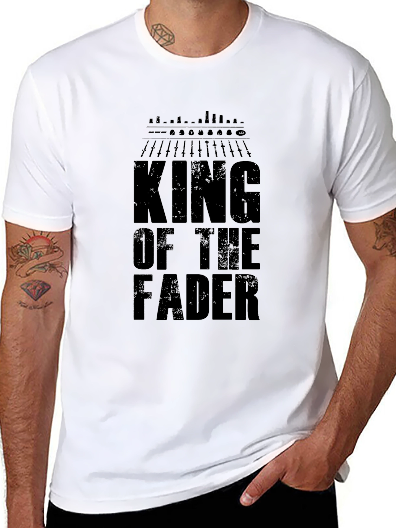 King of The Fader Black Graphic T-Shirt