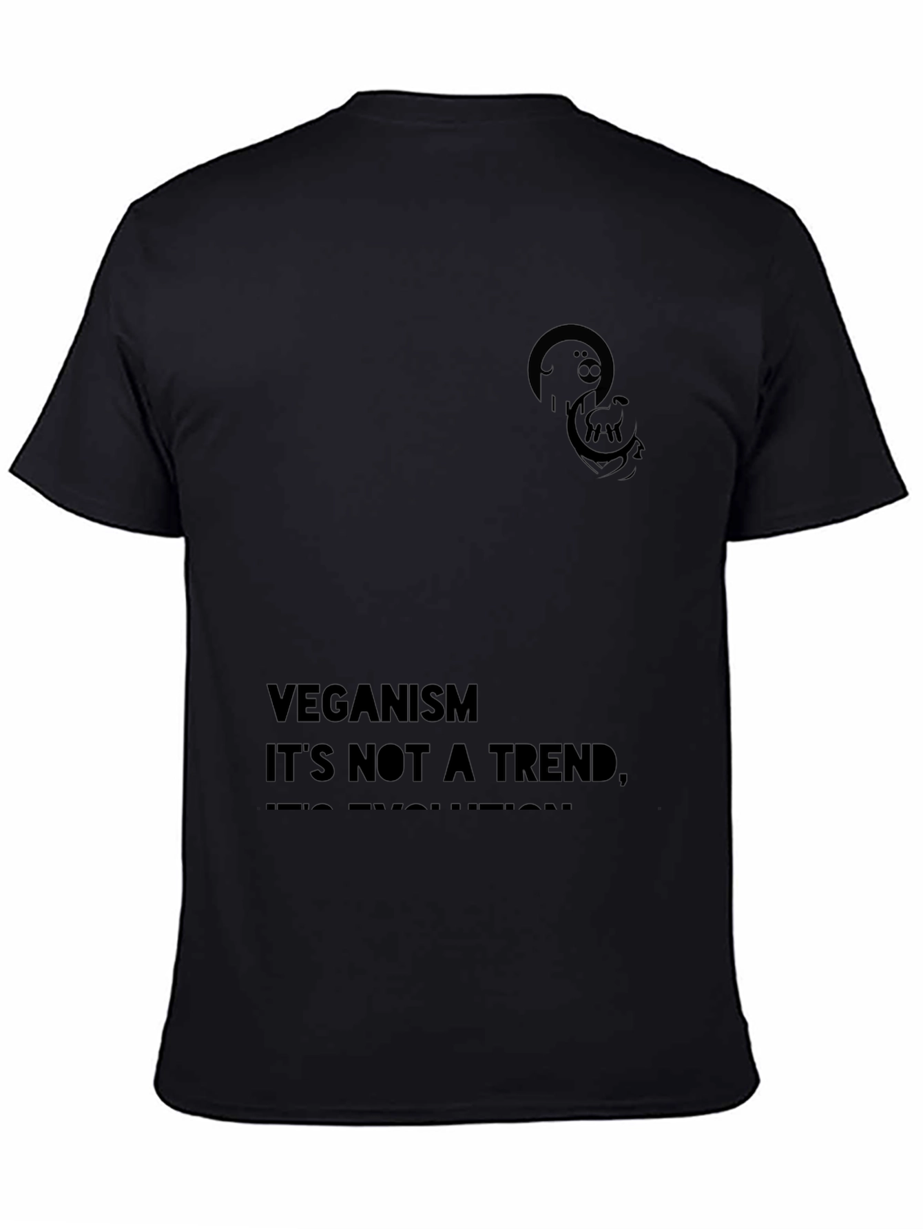 Veganism Evolution Graphic Tee - Black
