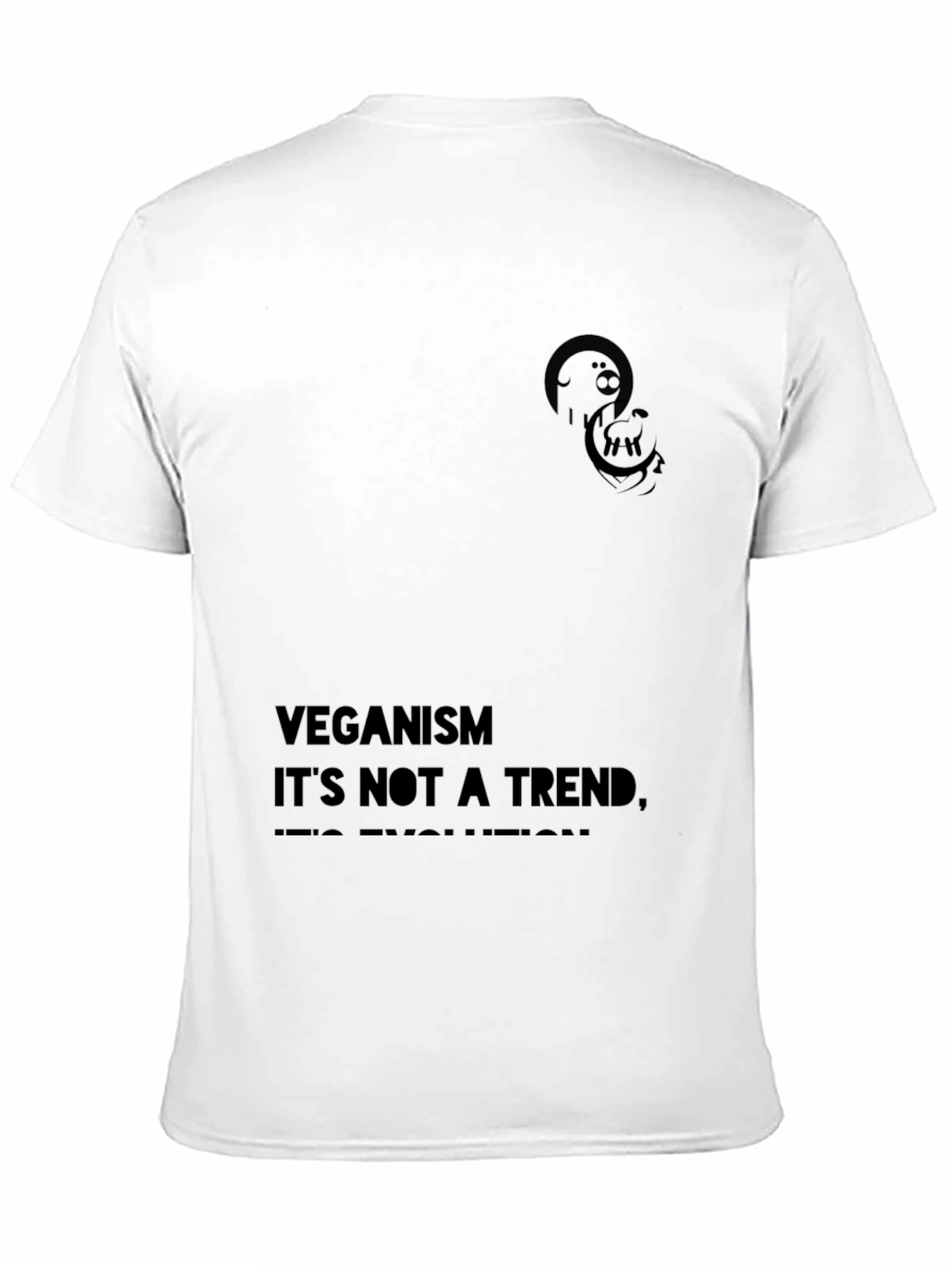 Veganism Evolution Graphic Tee - Black