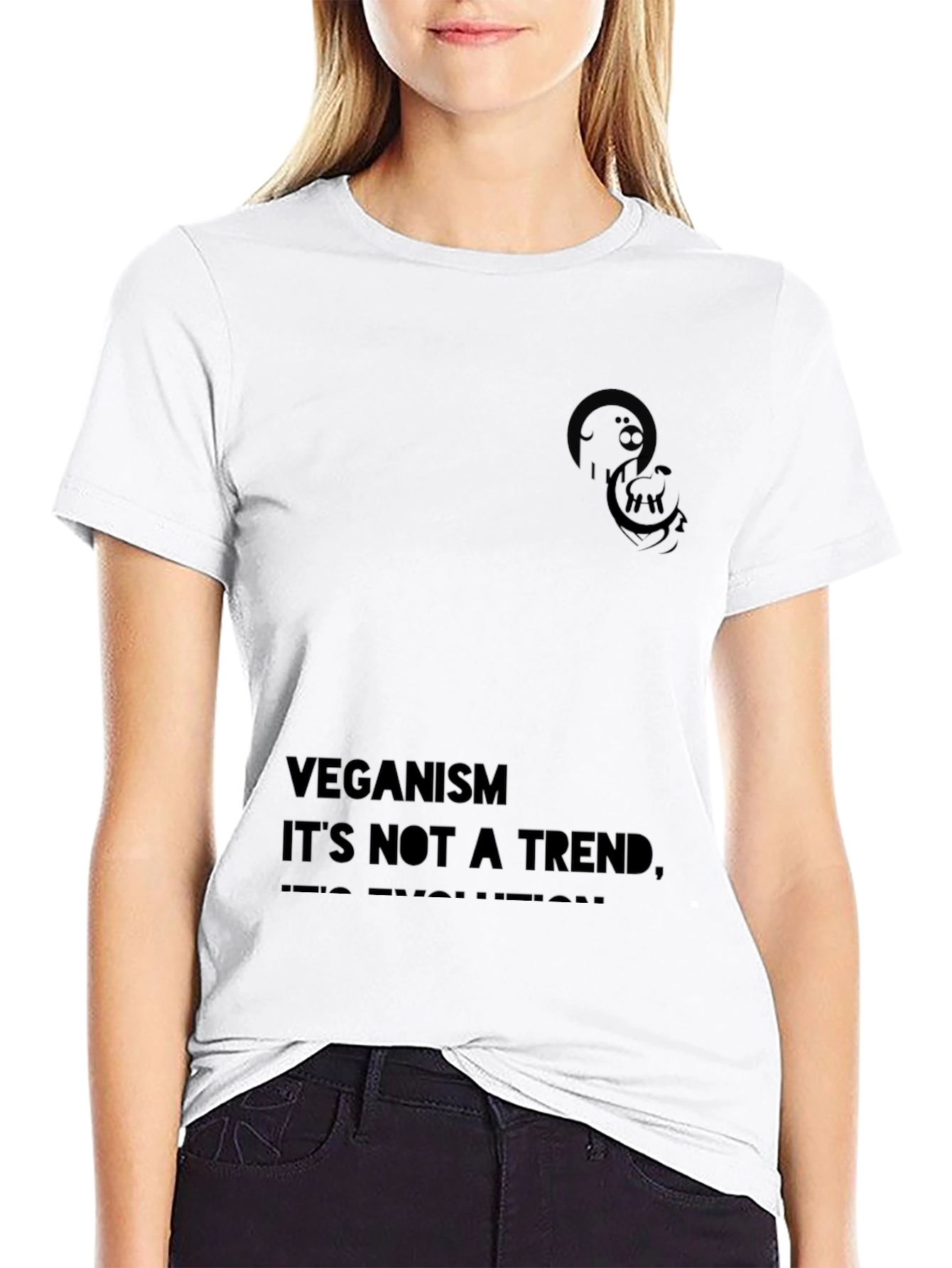 Veganism Evolution Graphic Tee - Black
