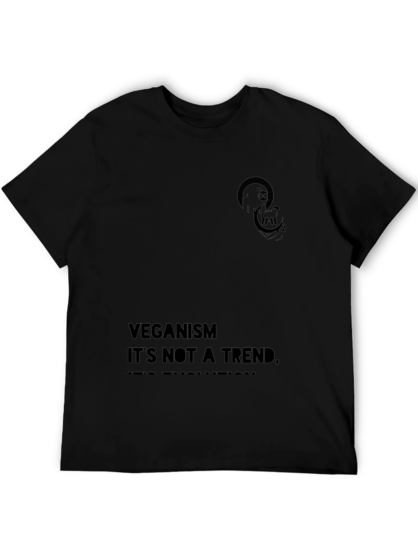 Veganism Evolution Graphic Tee - Black