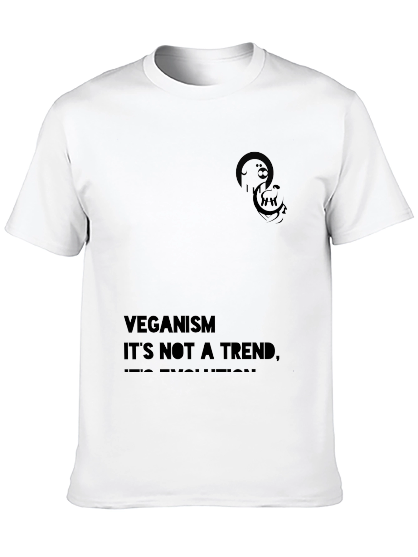 Veganism Evolution Graphic Tee - Black