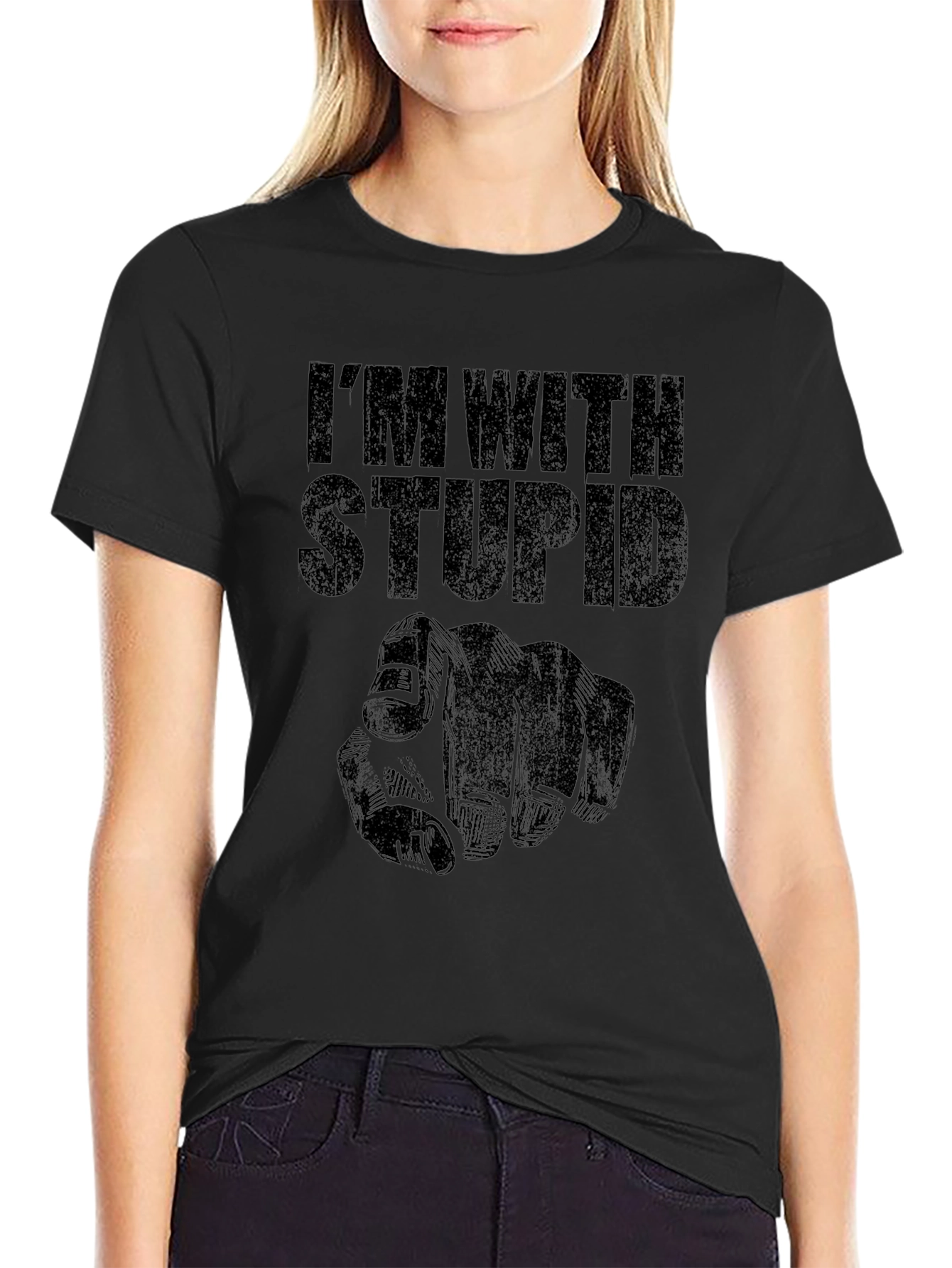 Im With Stupid T-Shirt Novelty Graphic Tee