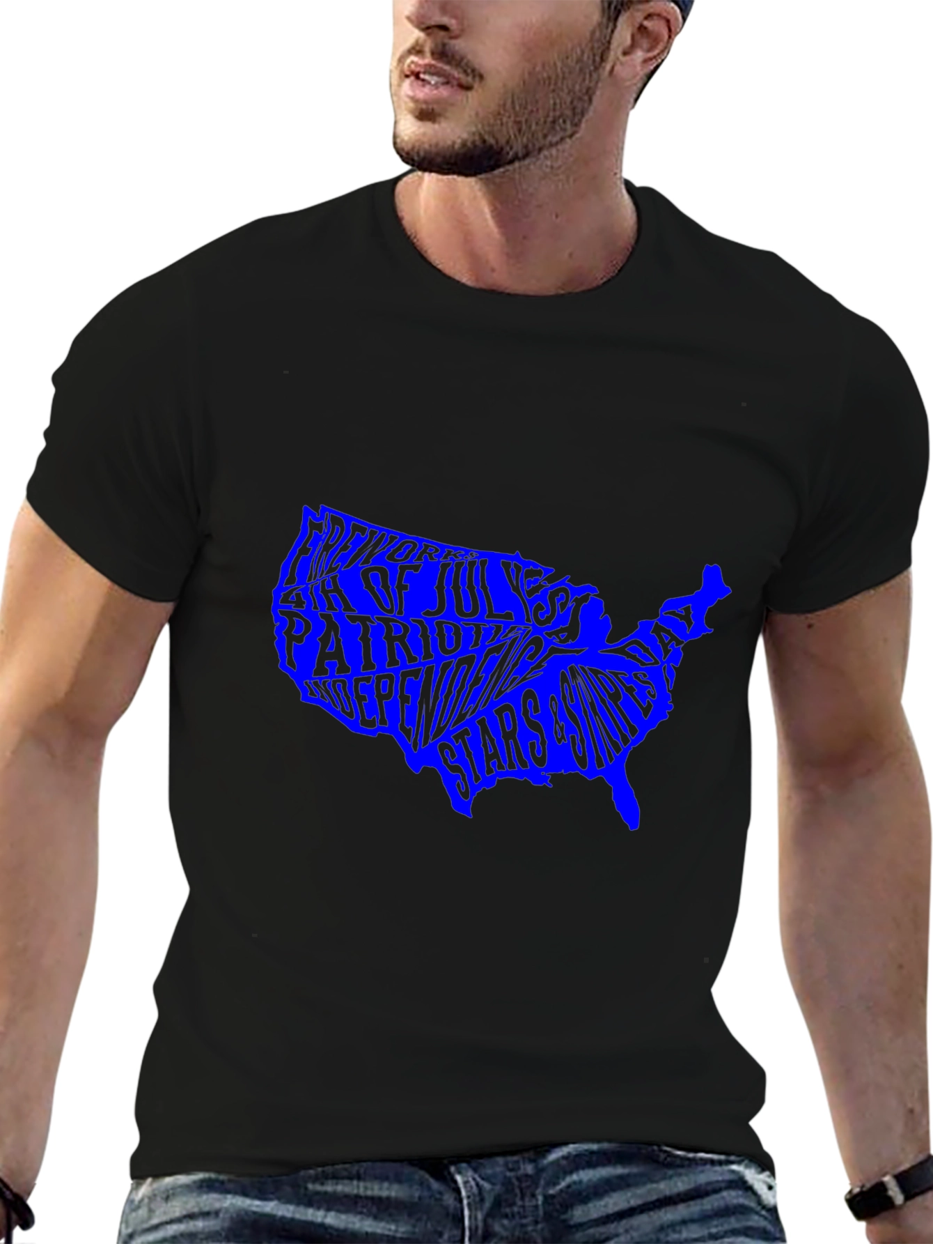 Patriotic USA Map T-Shirt