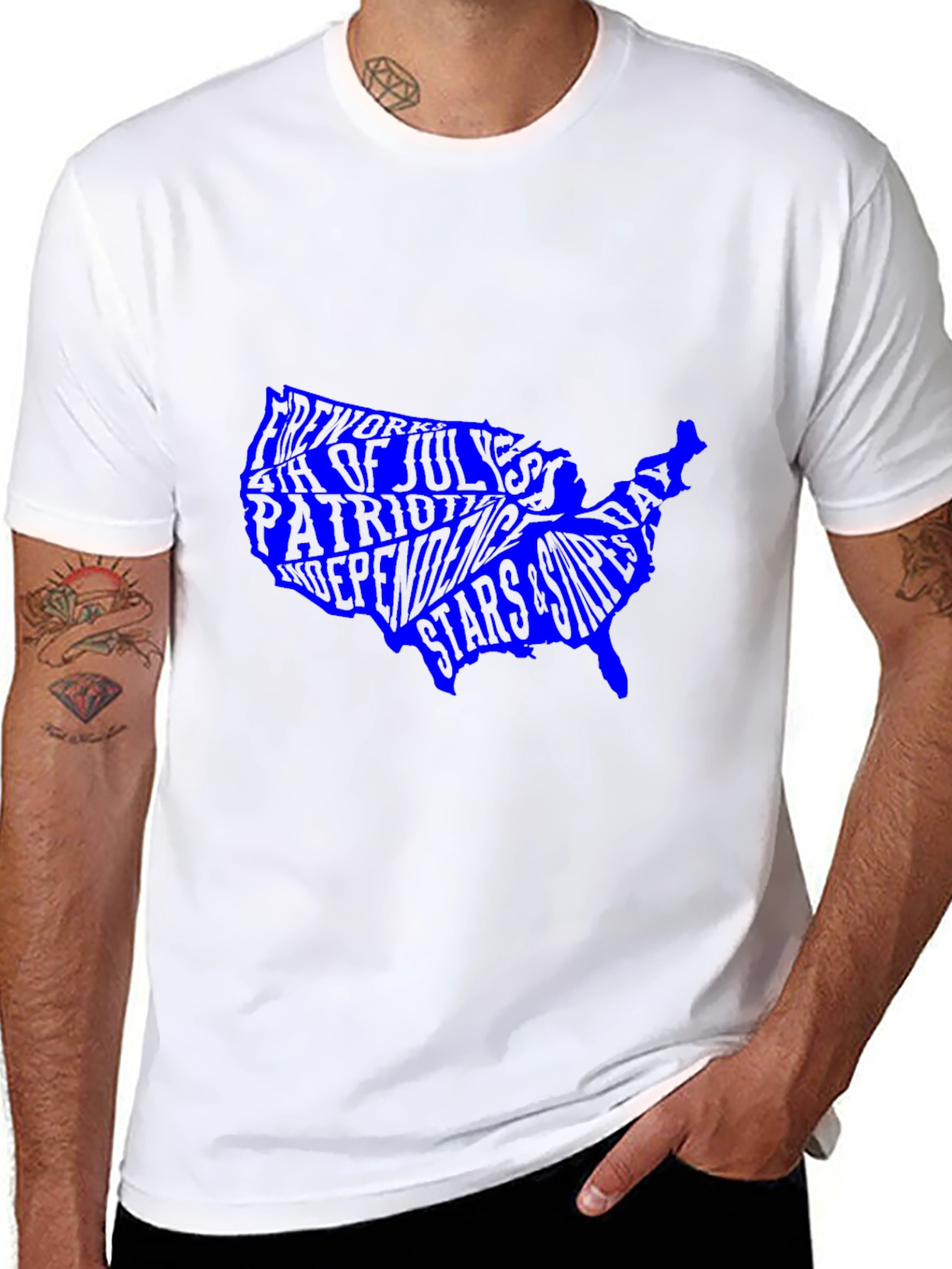 Patriotic USA Map T-Shirt