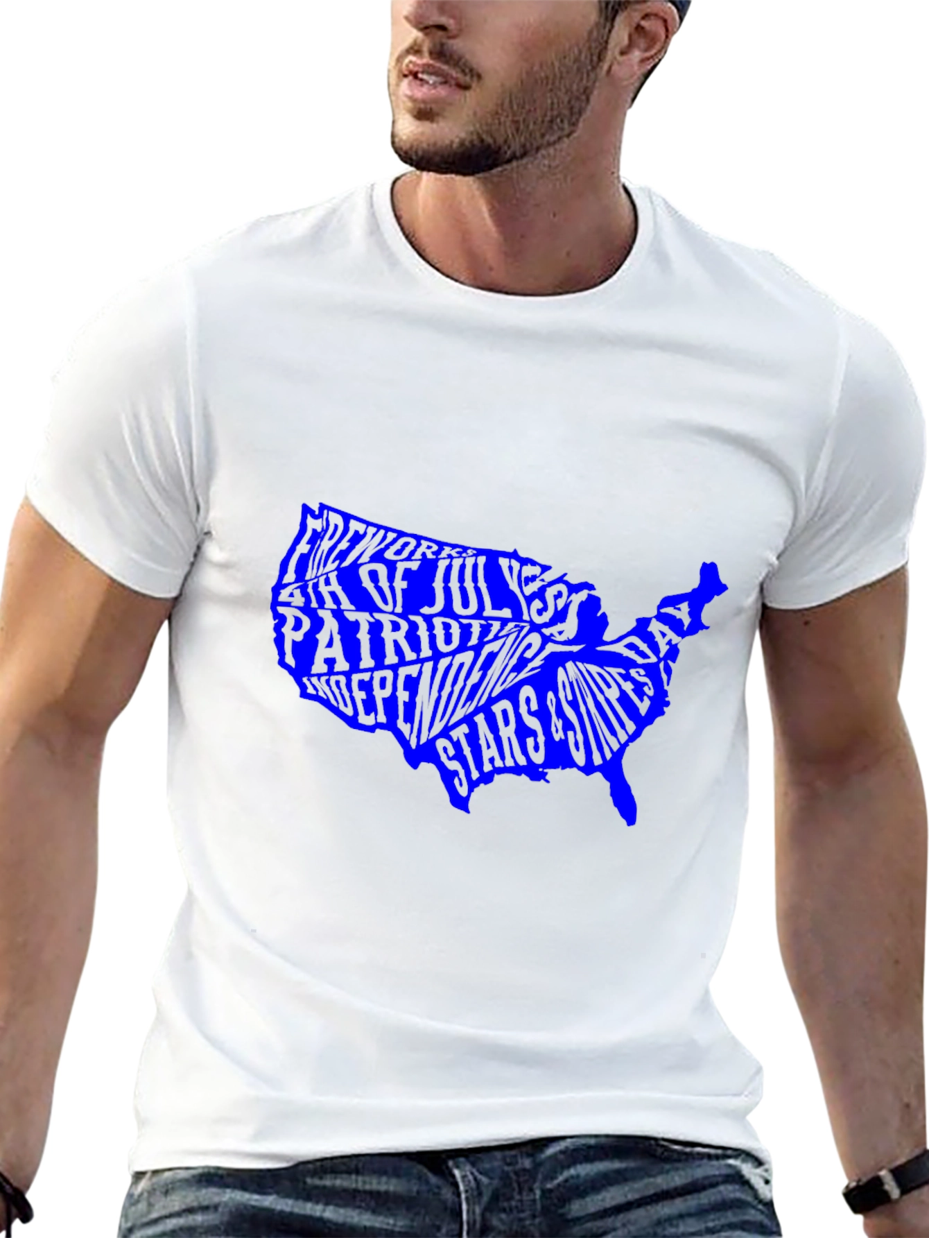 Patriotic USA Map T-Shirt