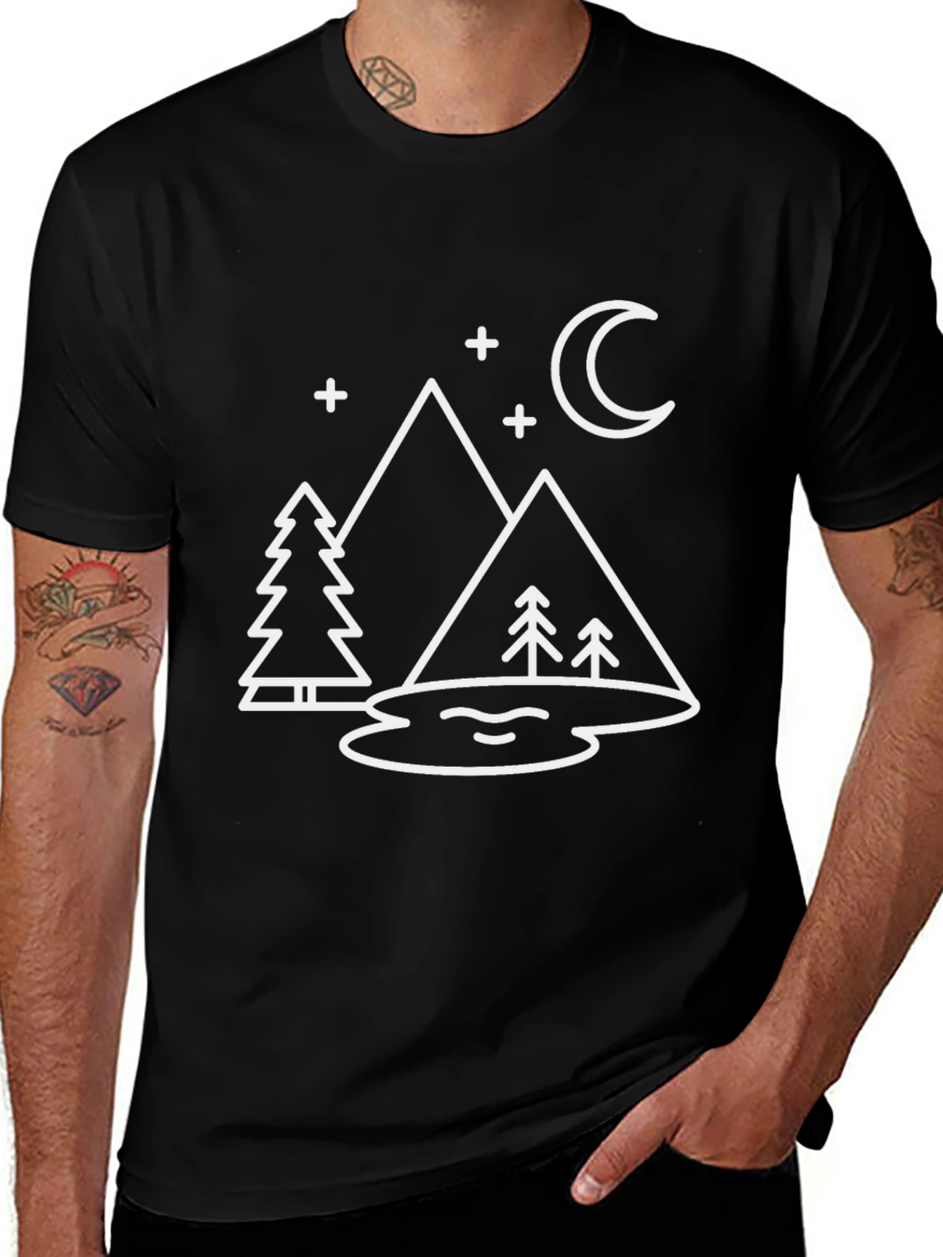 Mountainscape Graphic Tee - Minimalist Design