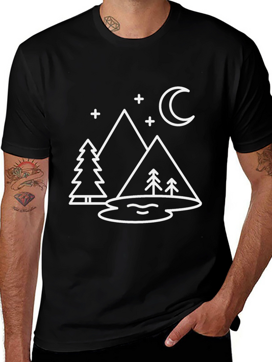 Mountainscape Graphic Tee - Minimalist Design