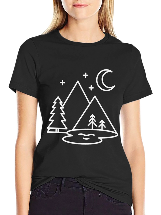 Mountainscape Graphic Tee - Minimalist Design