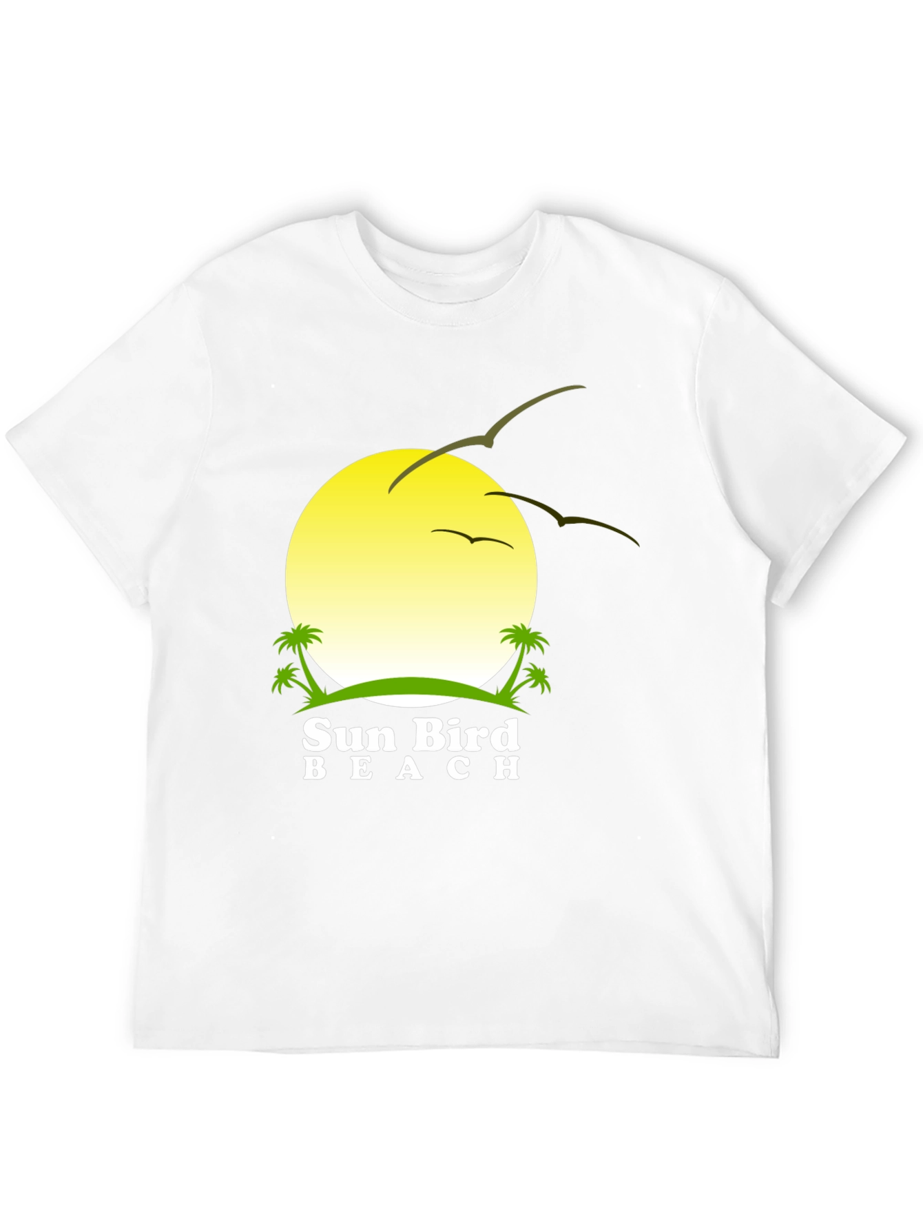 Sun Bird Beach Black T-Shirt
