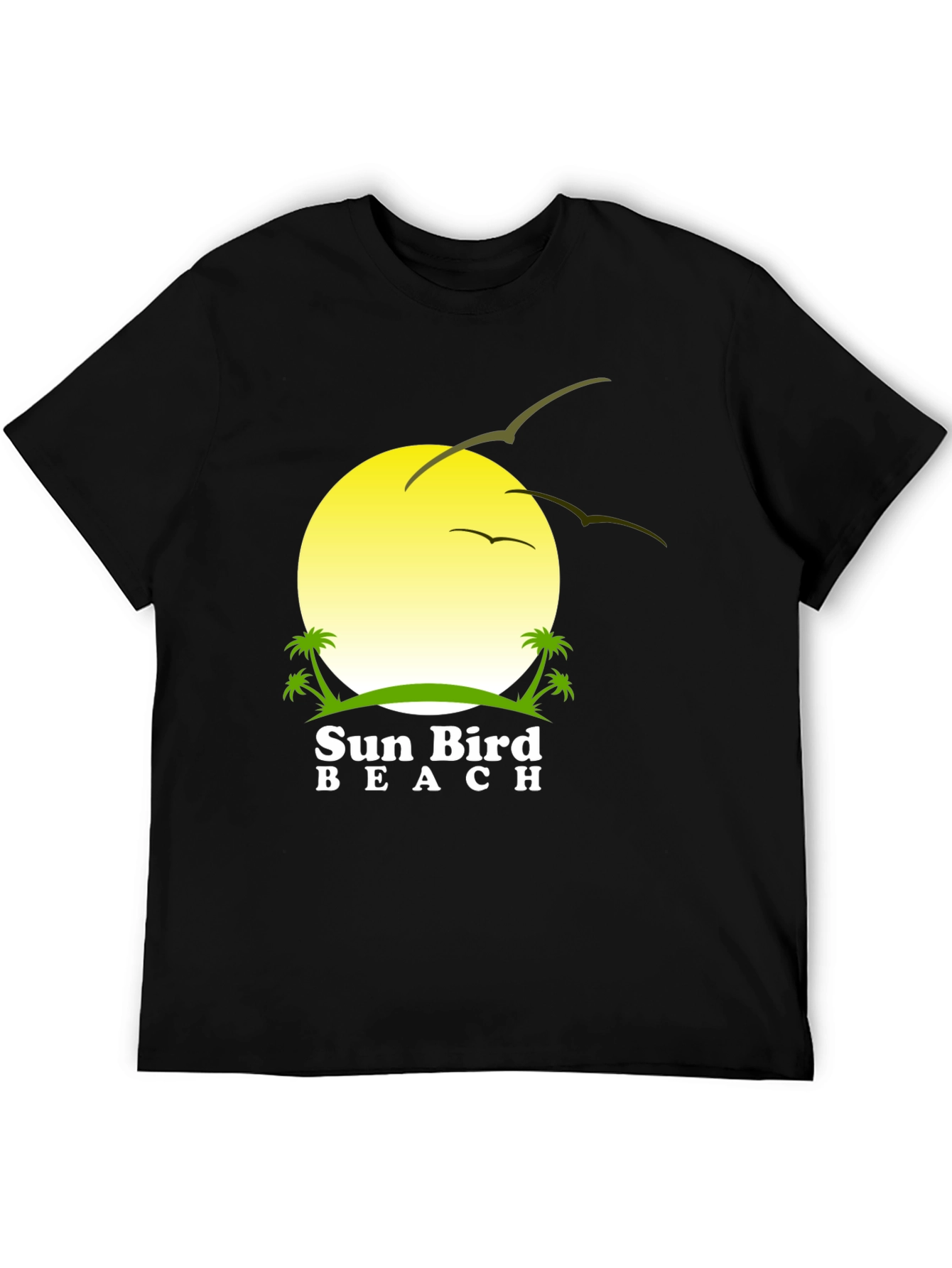 Sun Bird Beach Black T-Shirt