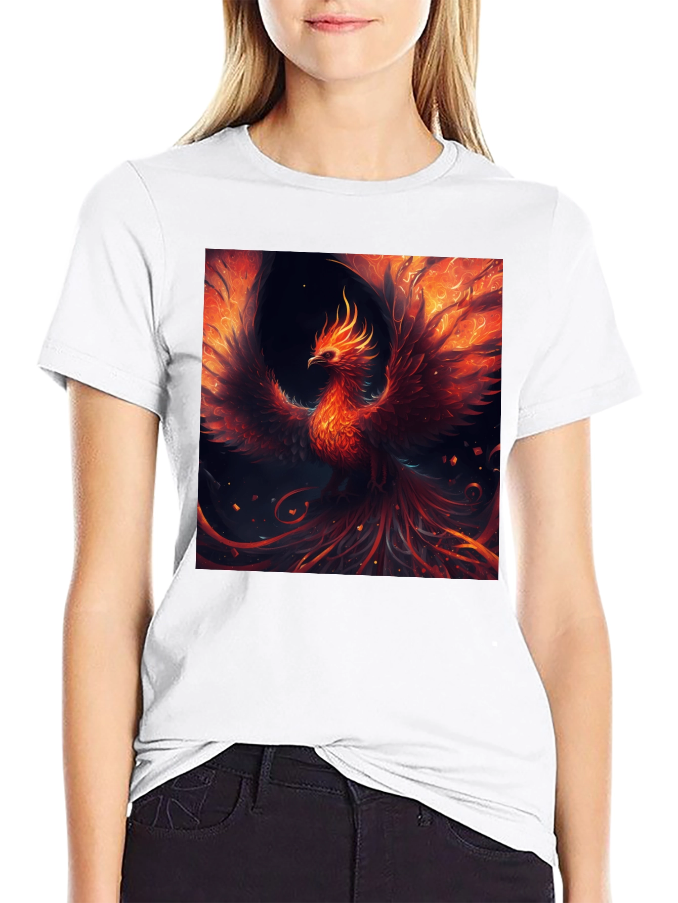 Fiery Phoenix Graphic Tee - Bold Design