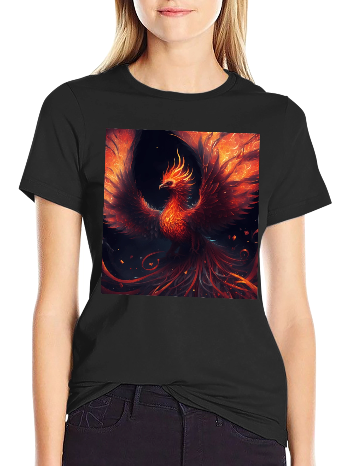 Fiery Phoenix Graphic Tee - Bold Design
