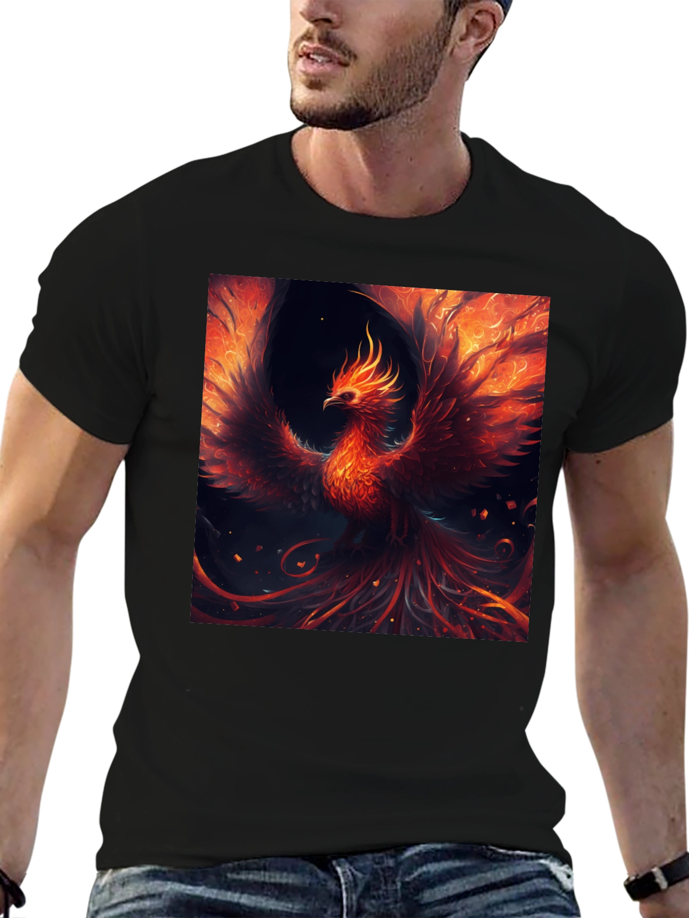 Fiery Phoenix Graphic Tee - Bold Design