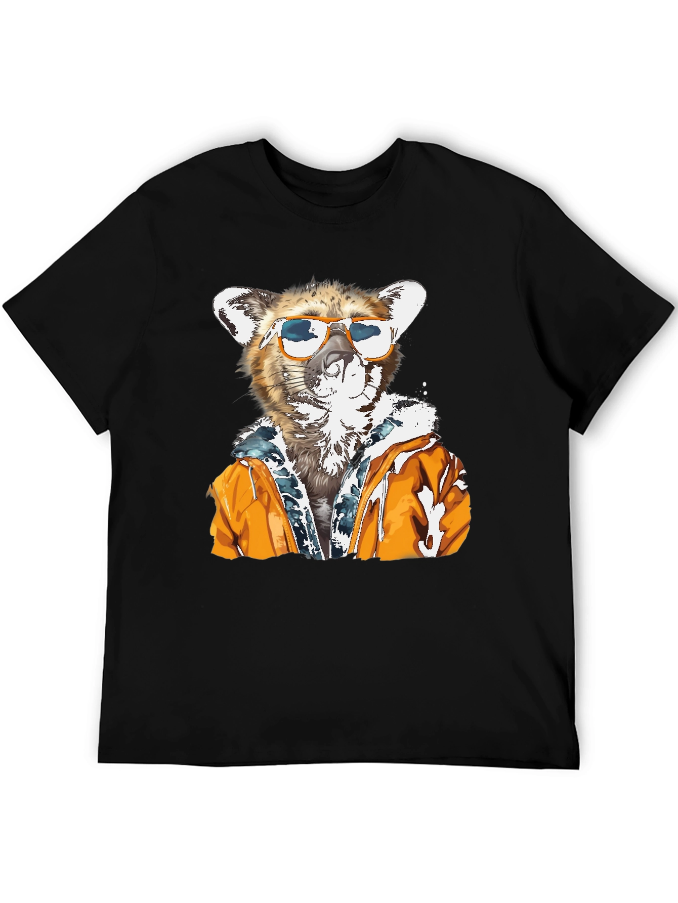 Cool Cat Graphic T-Shirt - Black
