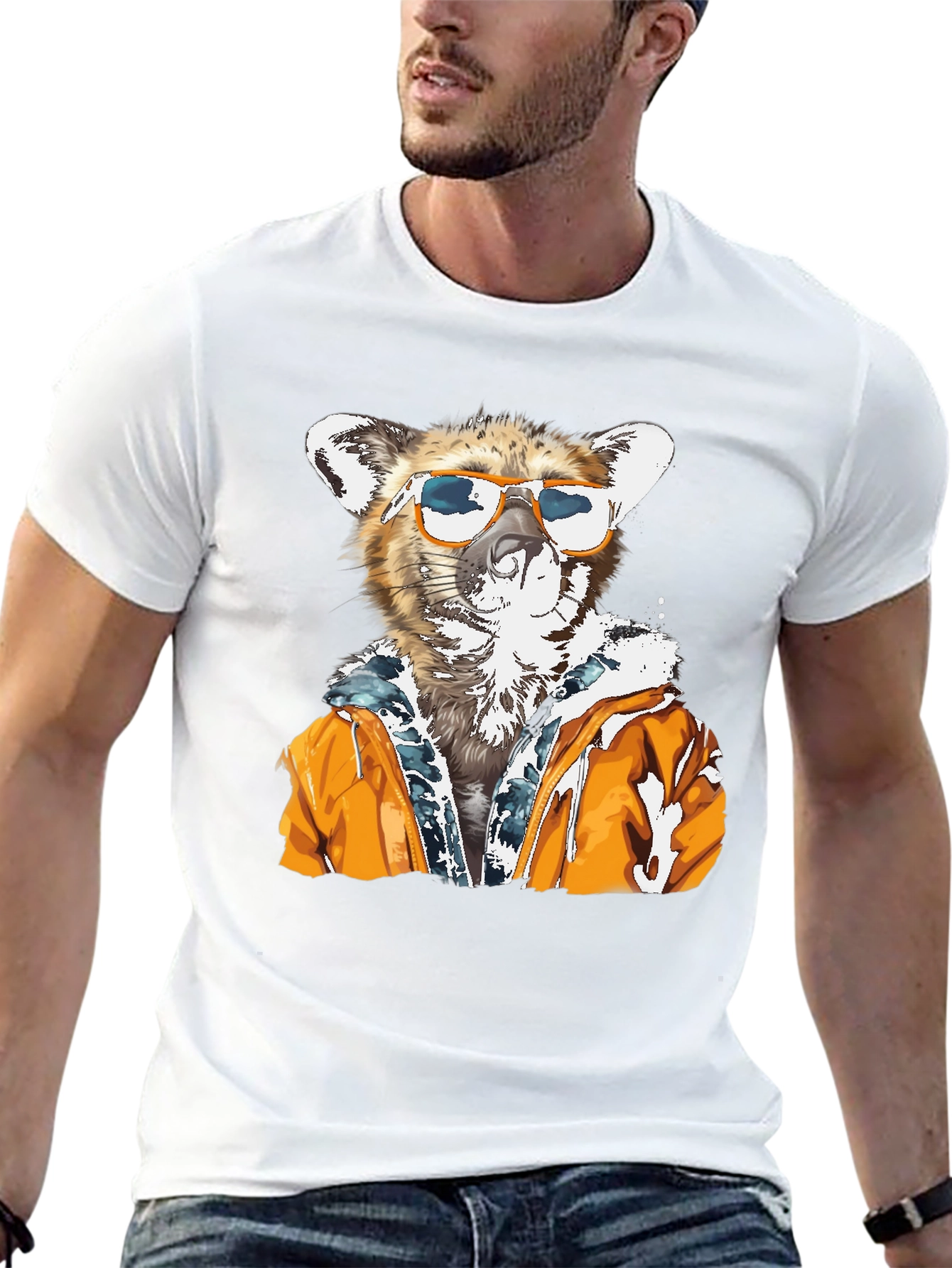 Cool Cat Graphic T-Shirt - Black