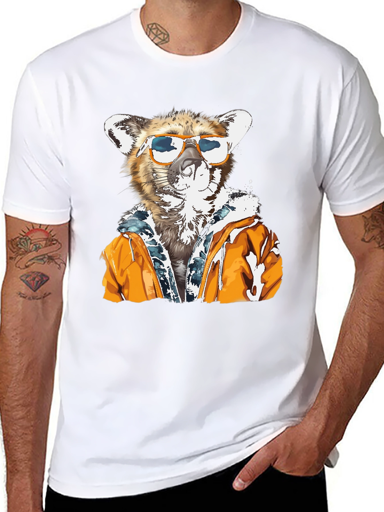 Cool Cat Graphic T-Shirt - Black