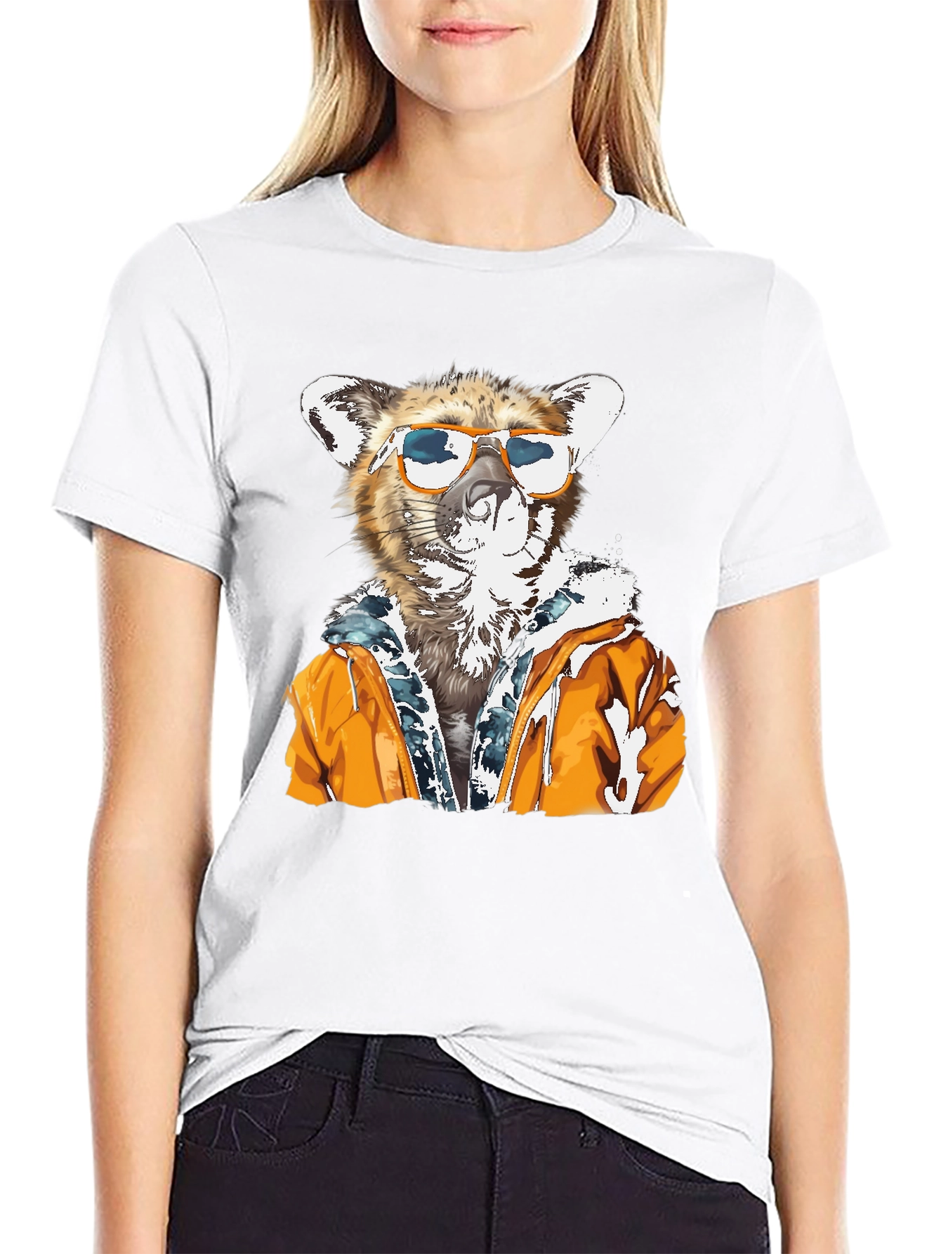 Cool Cat Graphic T-Shirt - Black