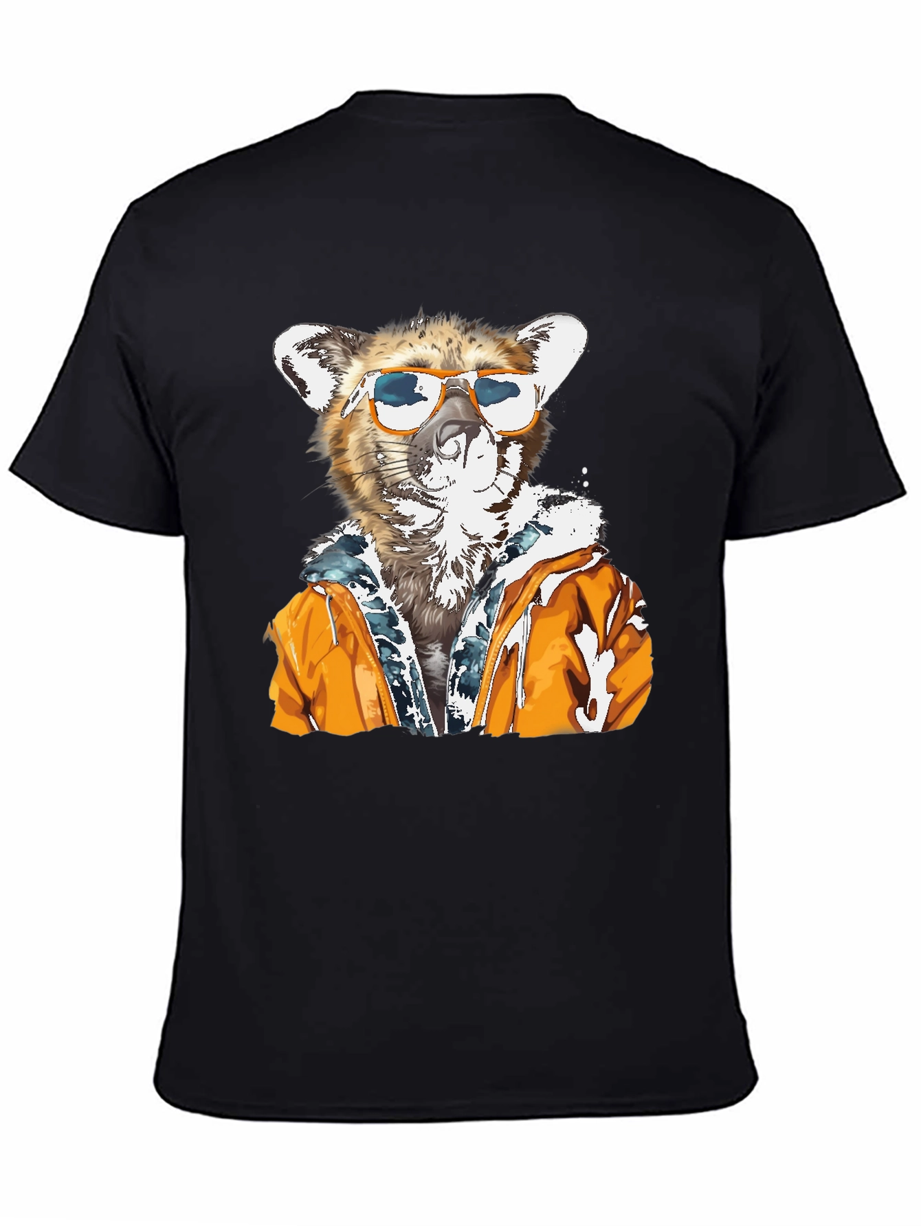 Cool Cat Graphic T-Shirt - Black