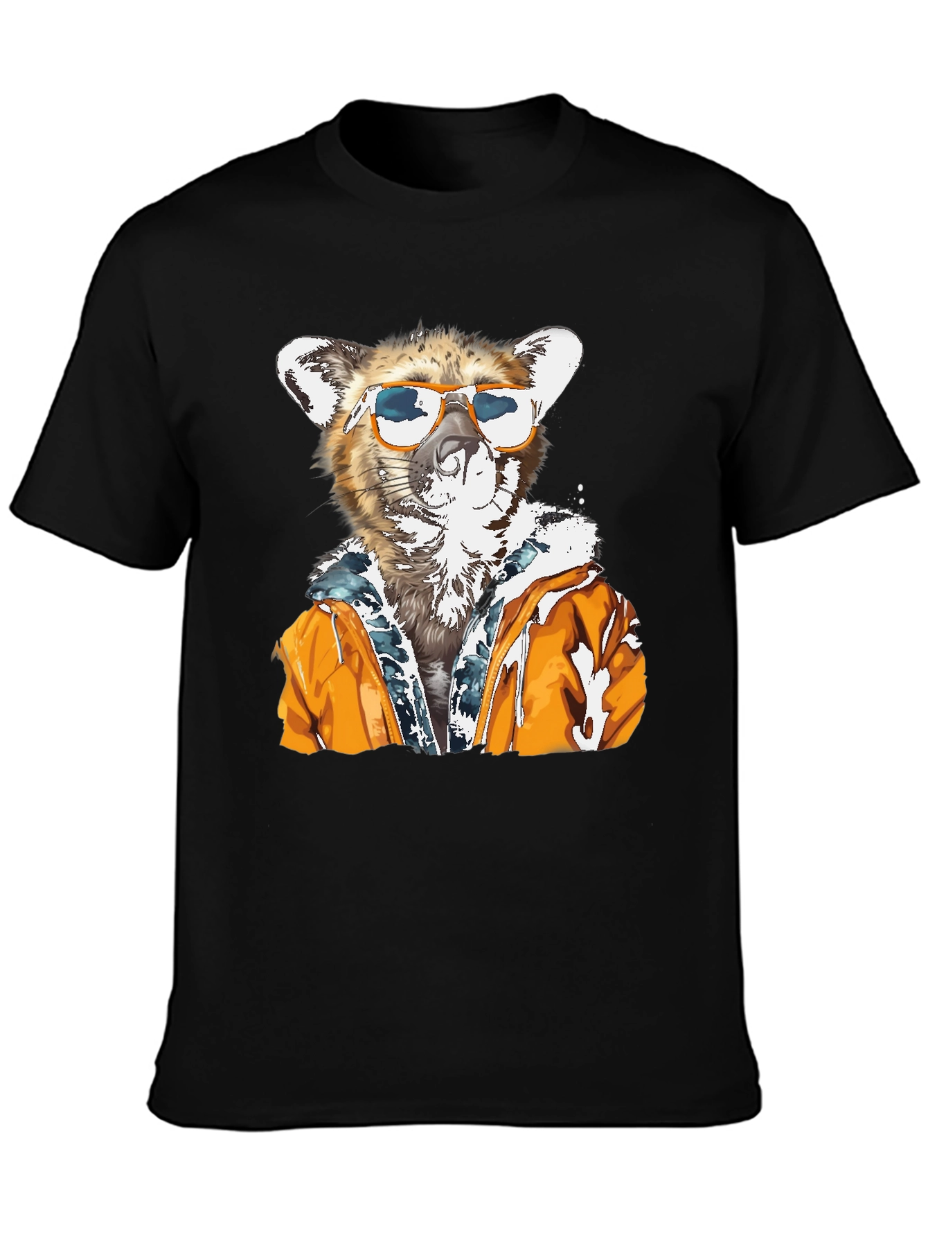 Cool Cat Graphic T-Shirt - Black