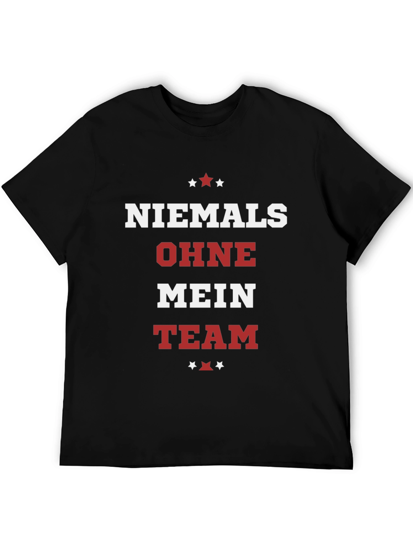 Niemals Ohne Mein Team Black Graphic Tee