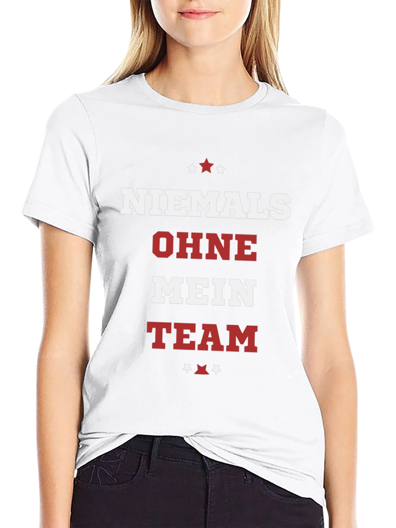Niemals Ohne Mein Team Black Graphic Tee