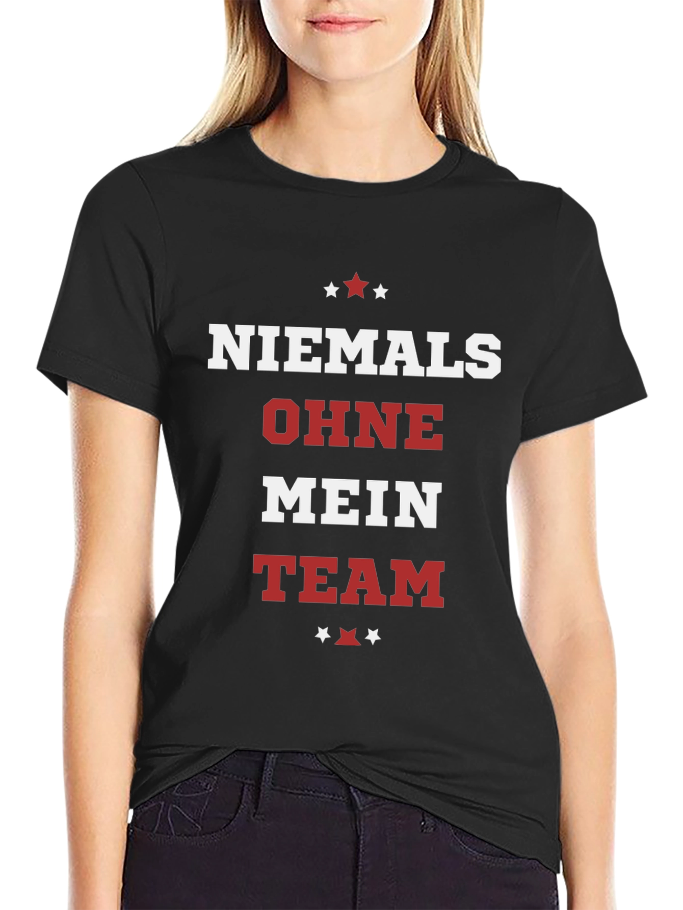 Niemals Ohne Mein Team Black Graphic Tee