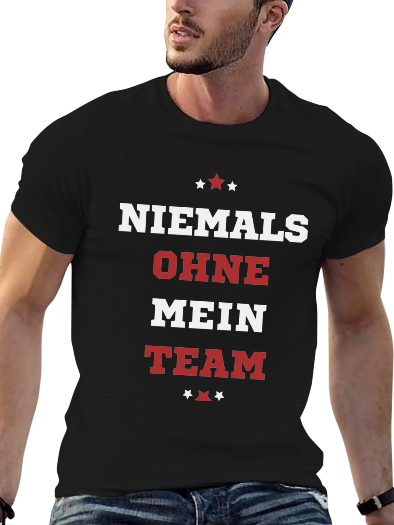 Niemals Ohne Mein Team Black Graphic Tee