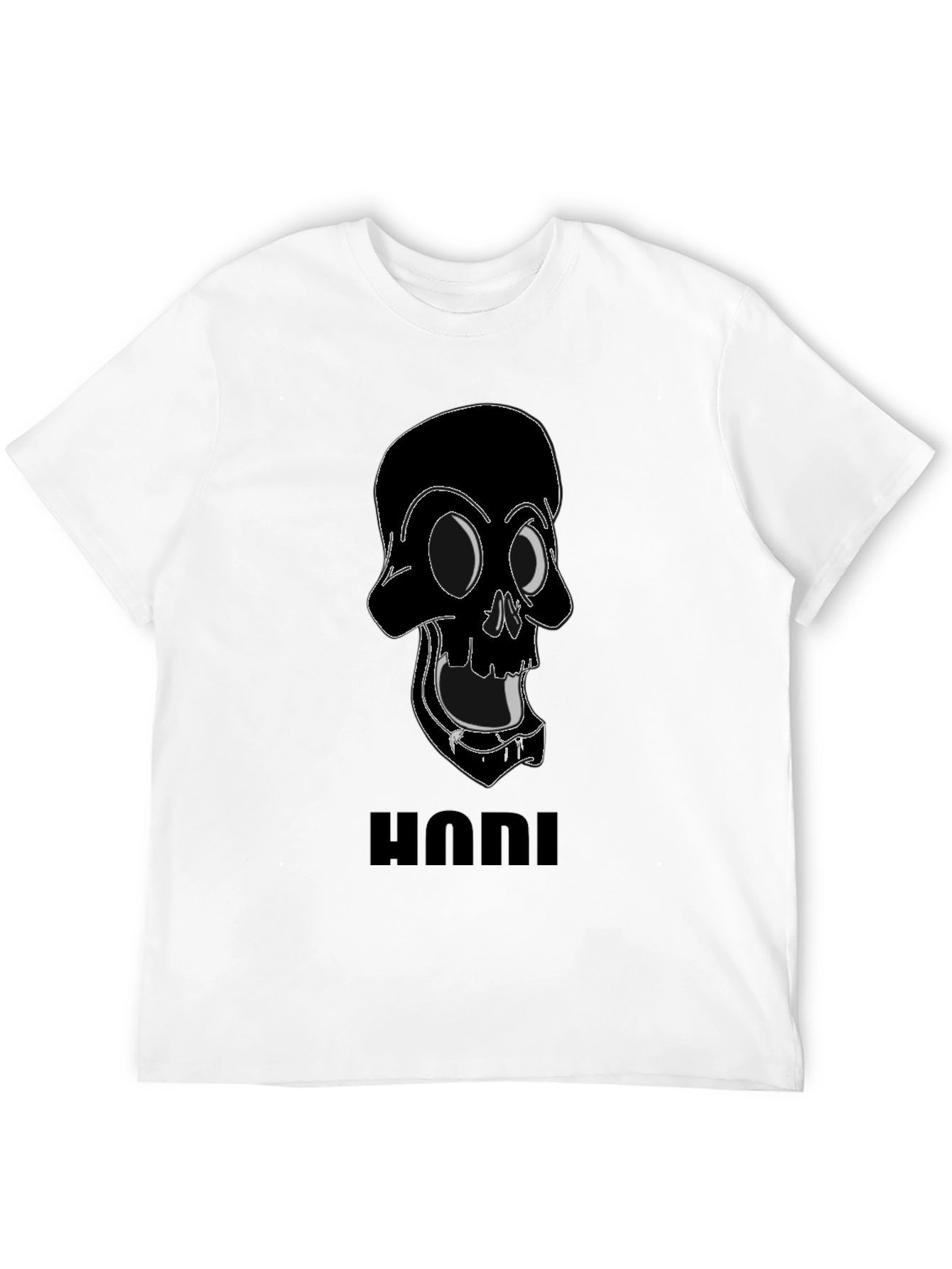 Edgy Skull Graphic Tee - Black Cotton
