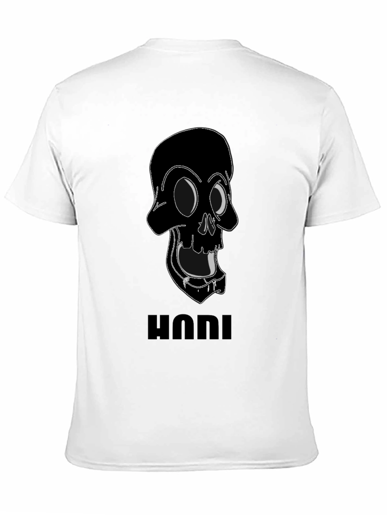 Edgy Skull Graphic Tee - Black Cotton