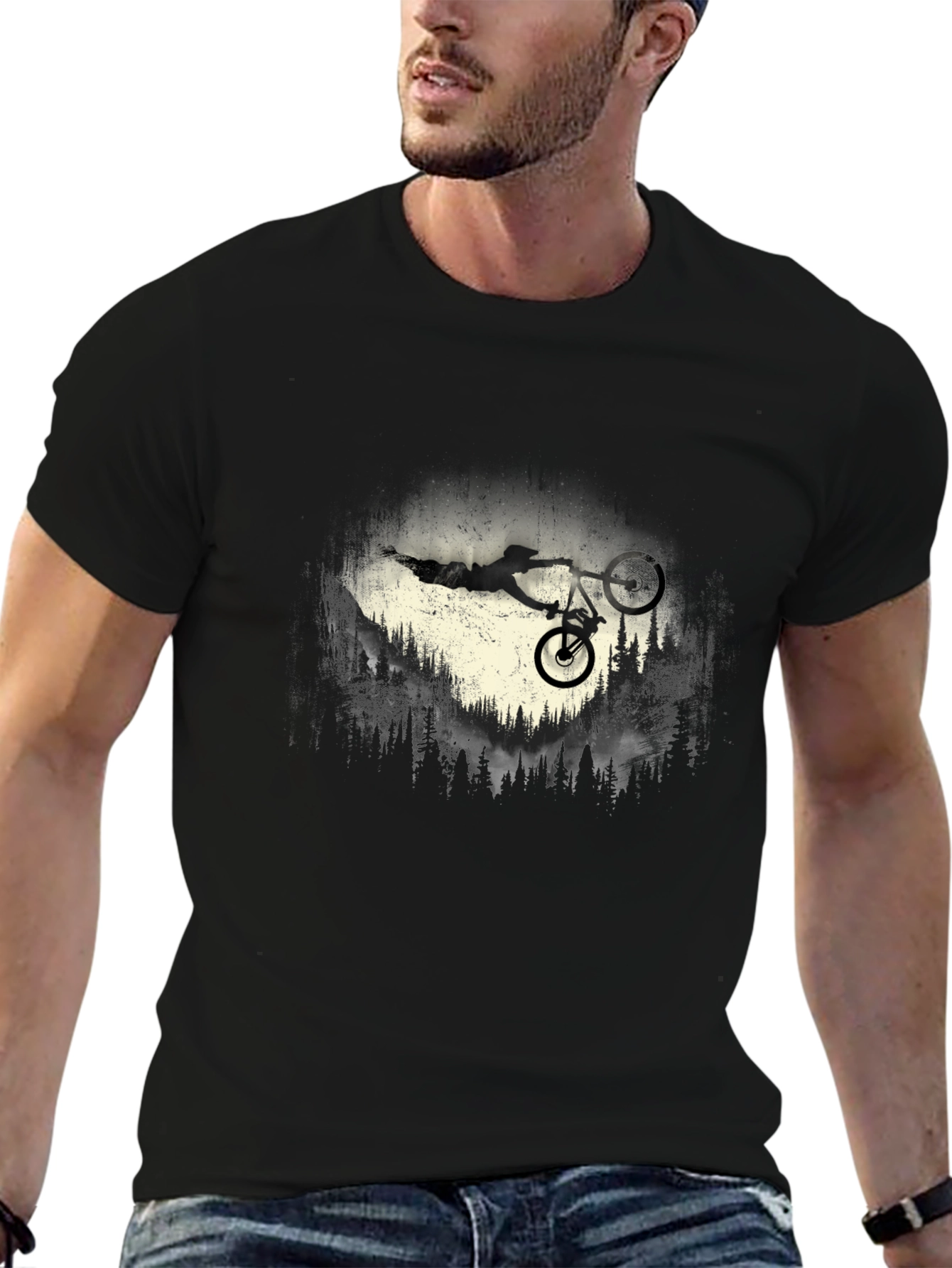 Mountain Bike Silhouette Graphic Tee