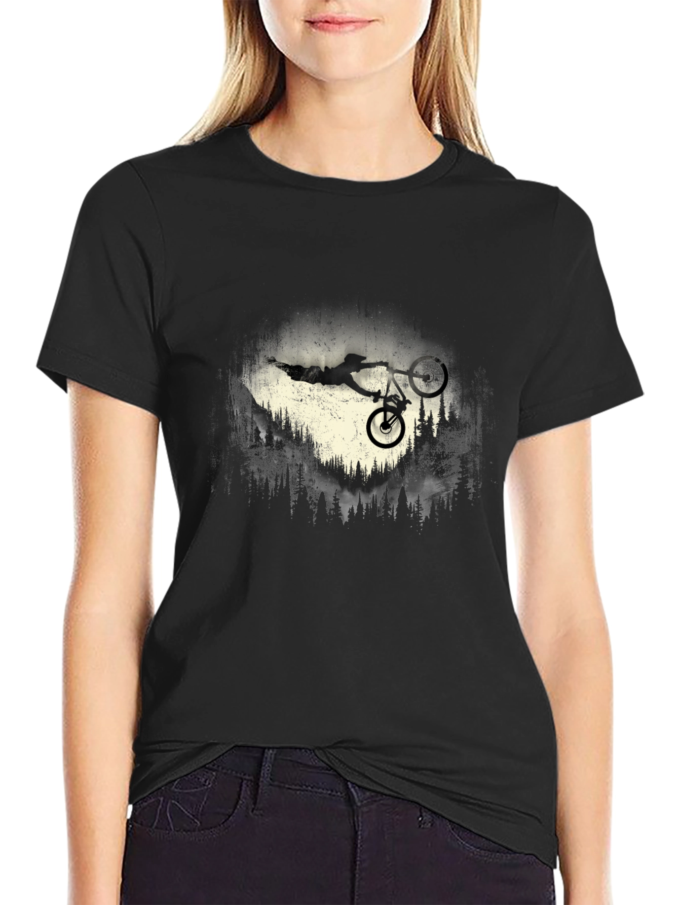 Mountain Bike Silhouette Graphic Tee