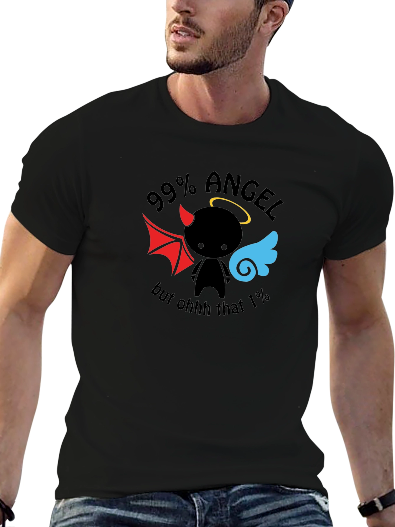 99% Angel Funny Graphic T-Shirt