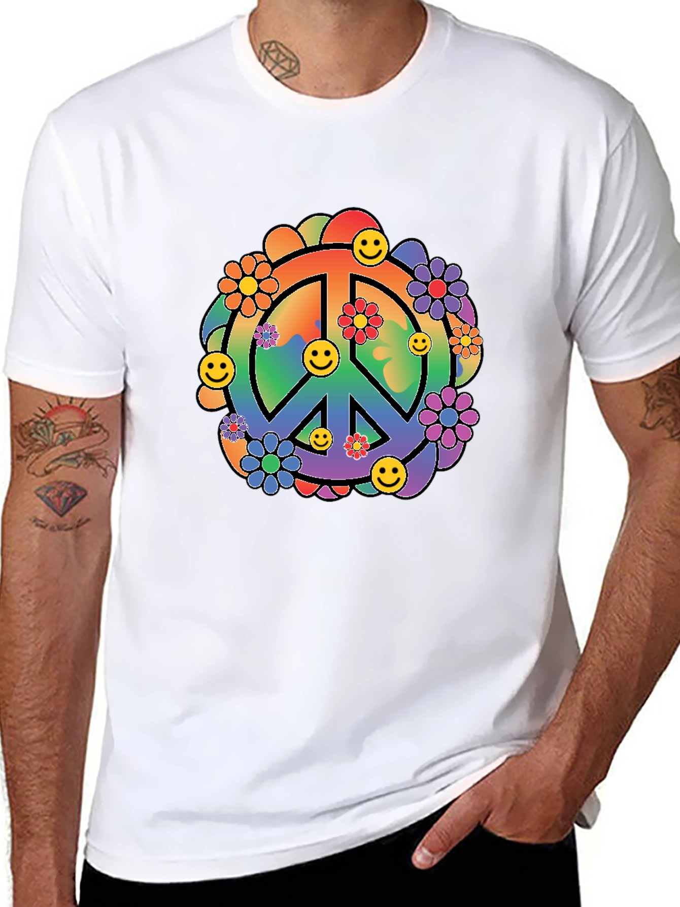 Retro Peace Sign Graphic Tee