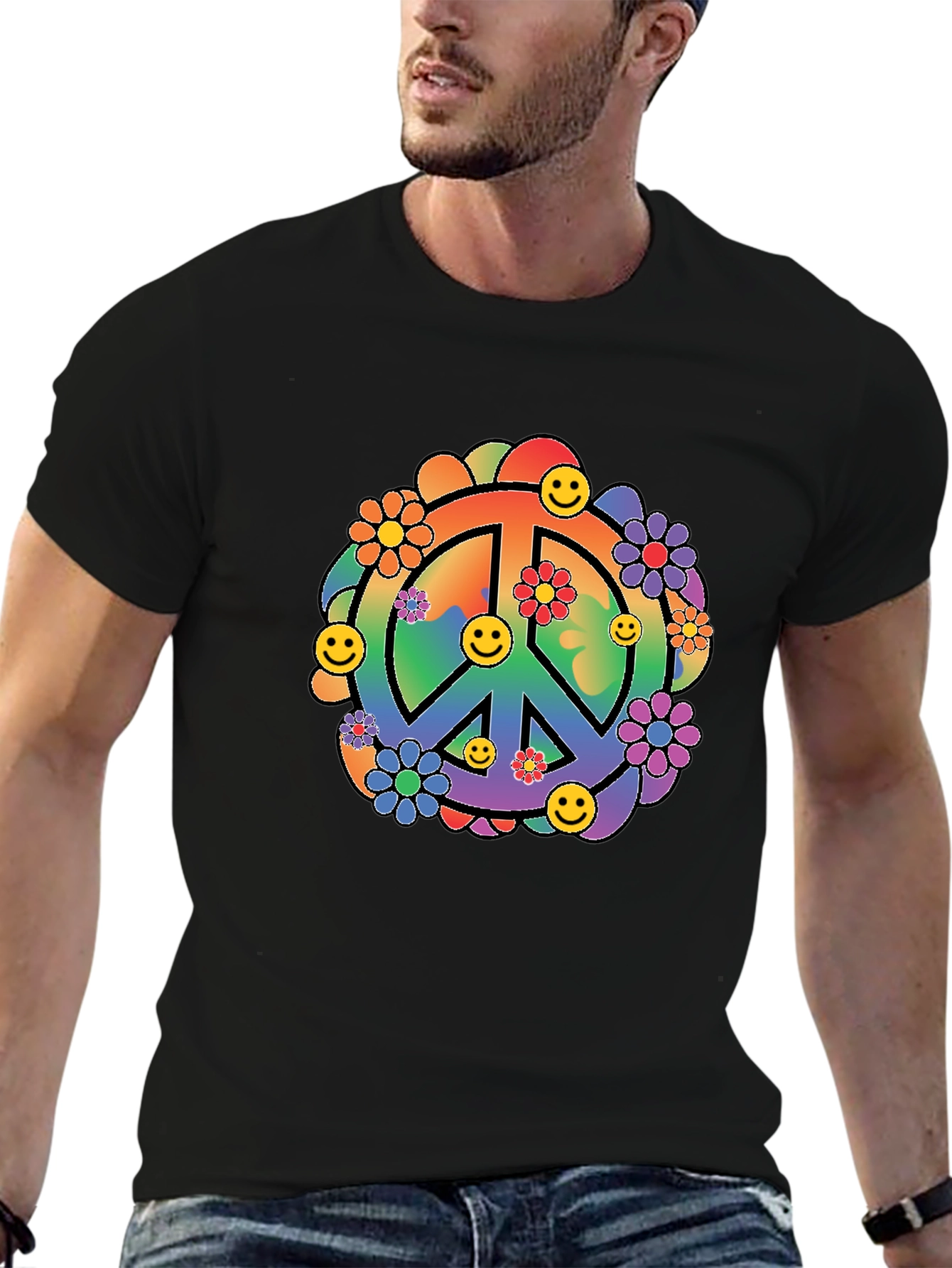 Retro Peace Sign Graphic Tee
