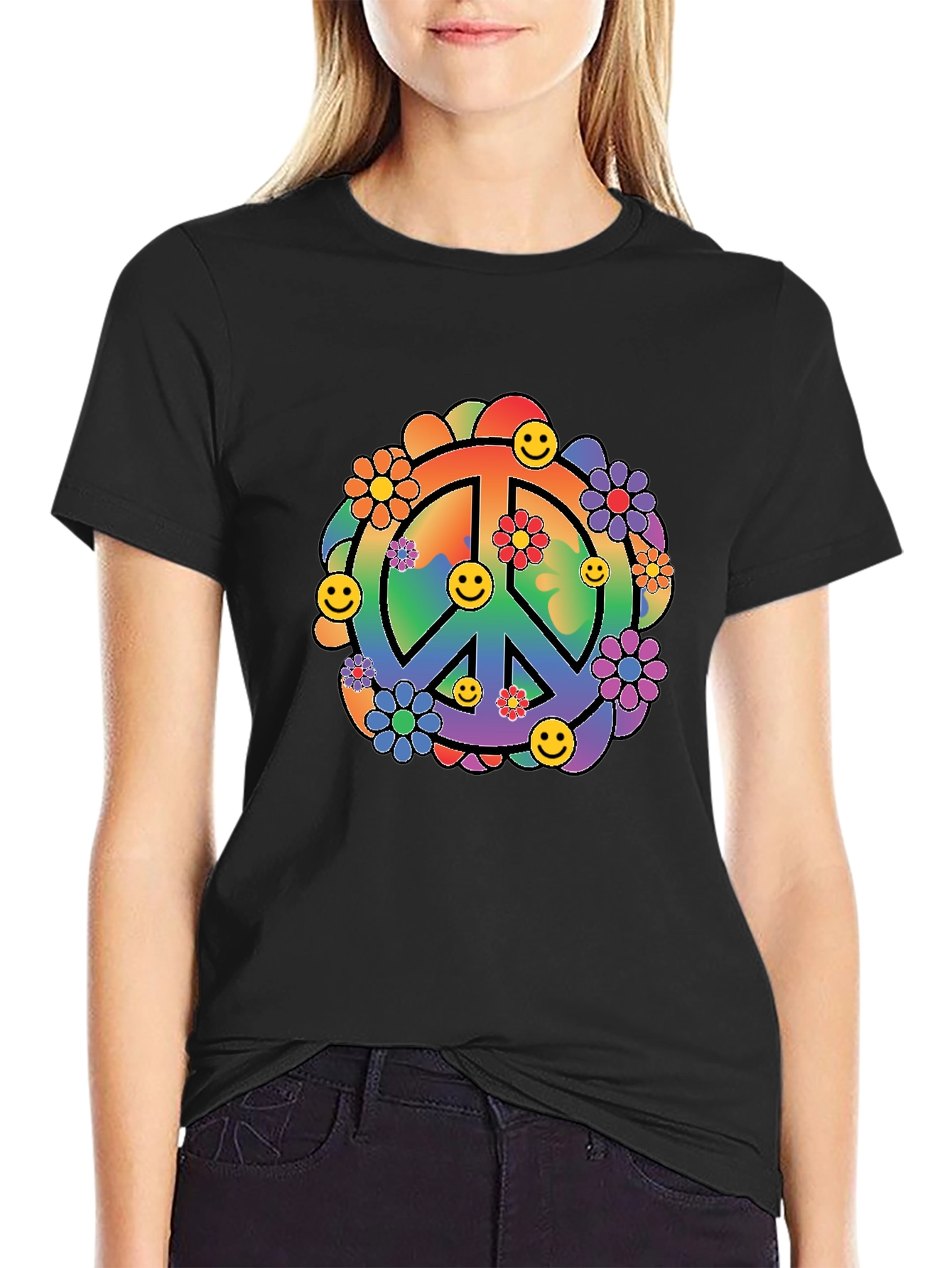 Retro Peace Sign Graphic Tee