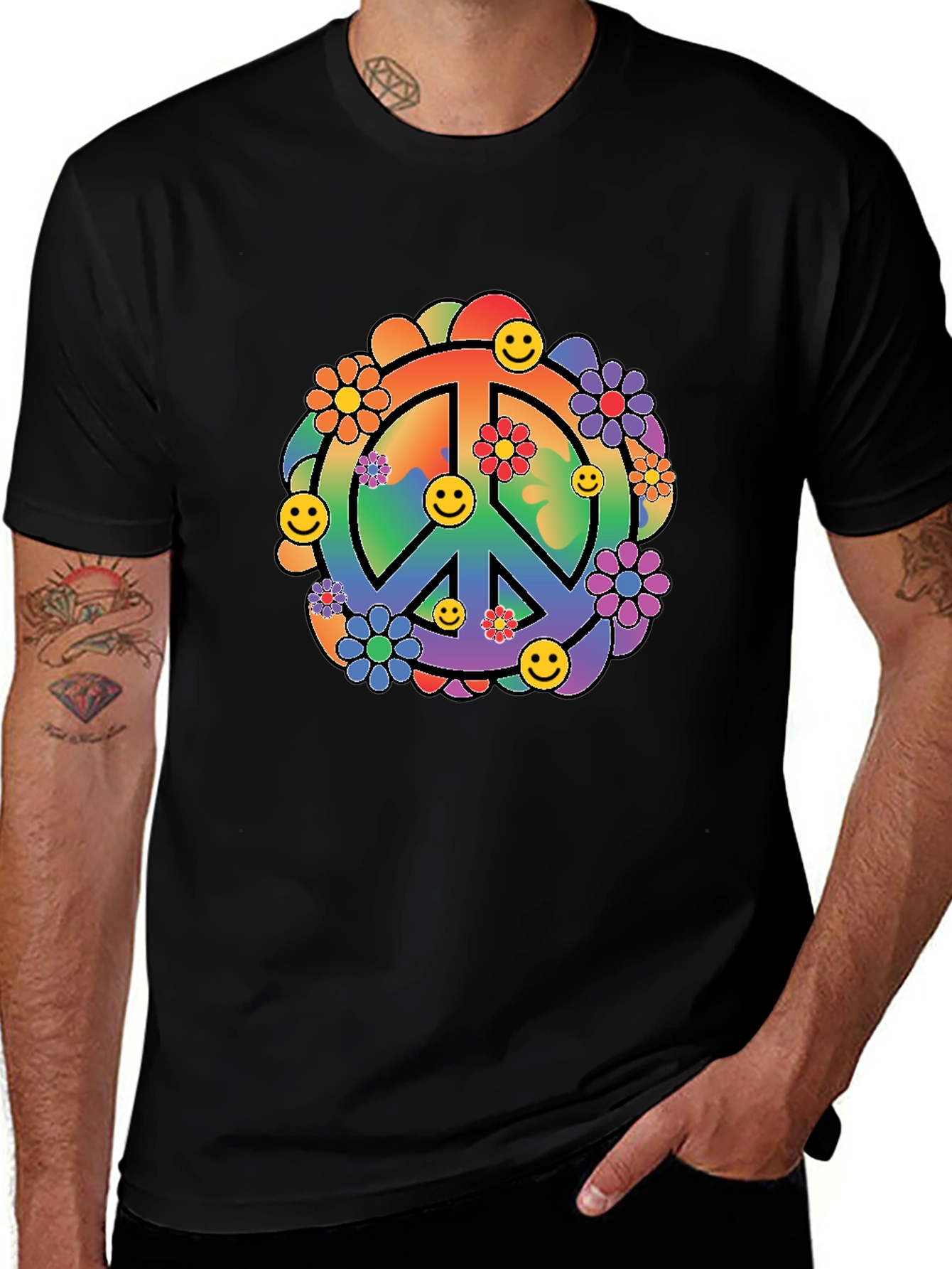 Retro Peace Sign Graphic Tee