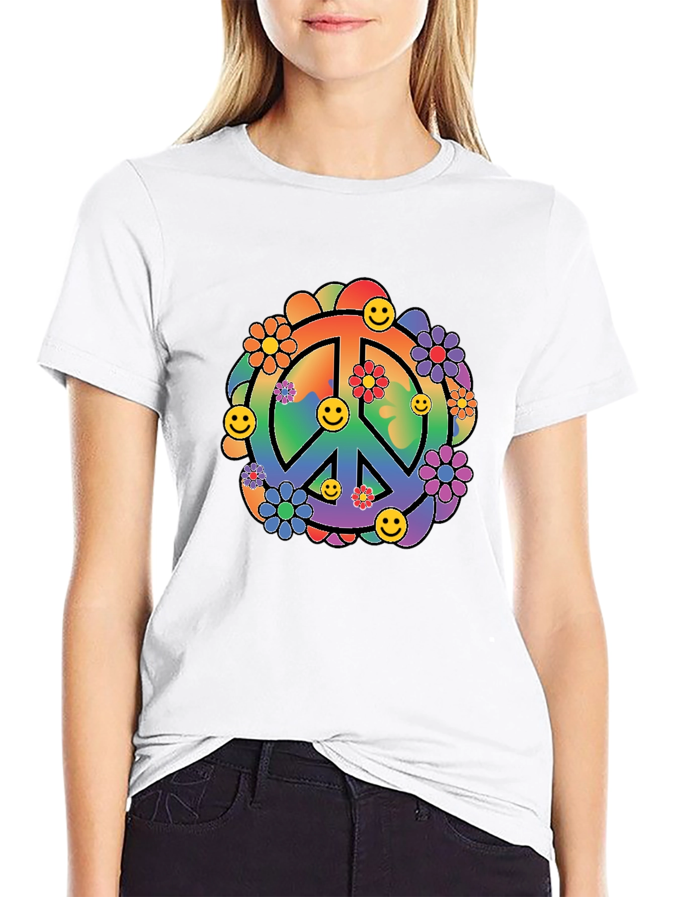 Retro Peace Sign Graphic Tee