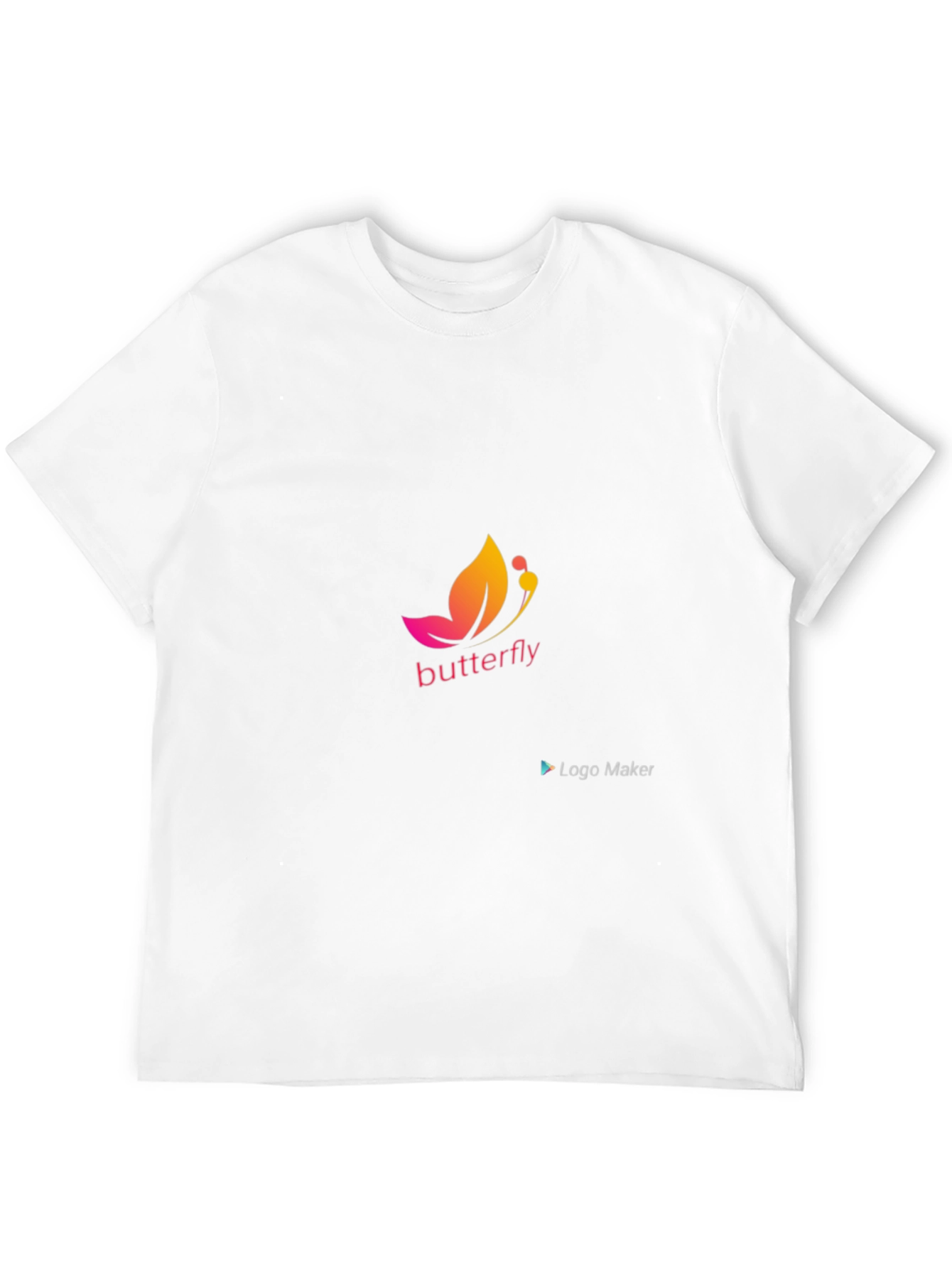 Butterfly Logo Black T-Shirt - Stylish & Comfortable